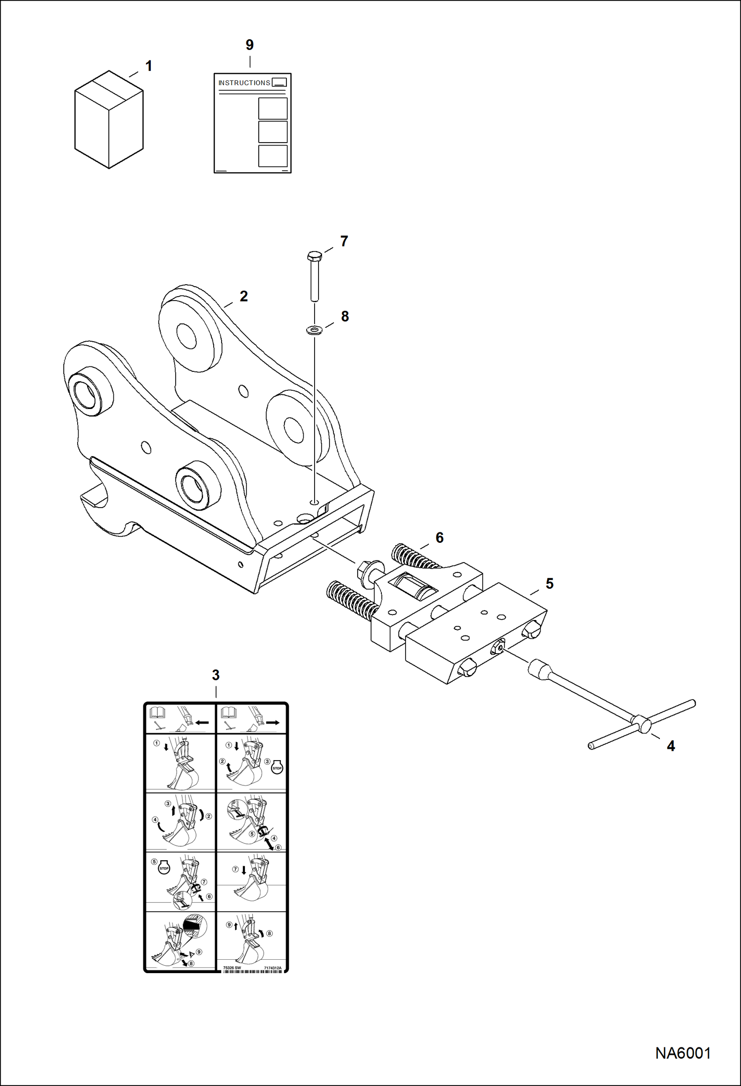 Схема запчастей Bobcat E25 - EUROPEAN ACCESSORIES (Quick Coupler Kit) (Lehnhoff System) ACCESSORIES & OPTIONS