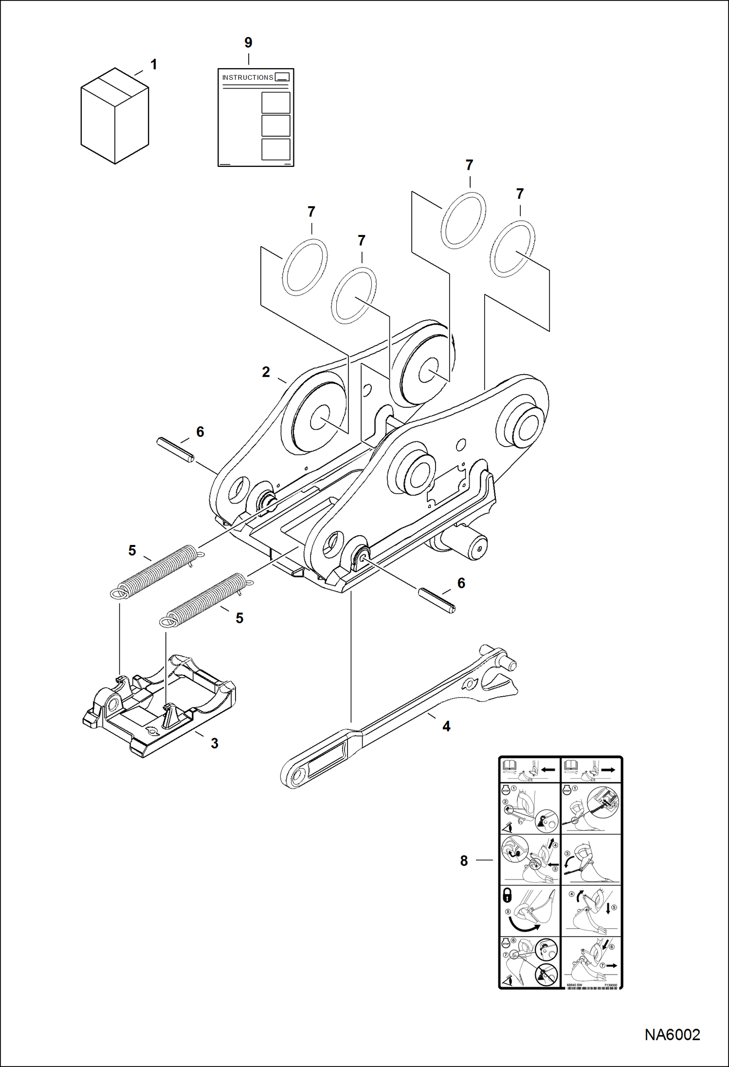 Схема запчастей Bobcat E25 - QUICK COUPLER KIT (Klac System) ACCESSORIES & OPTIONS