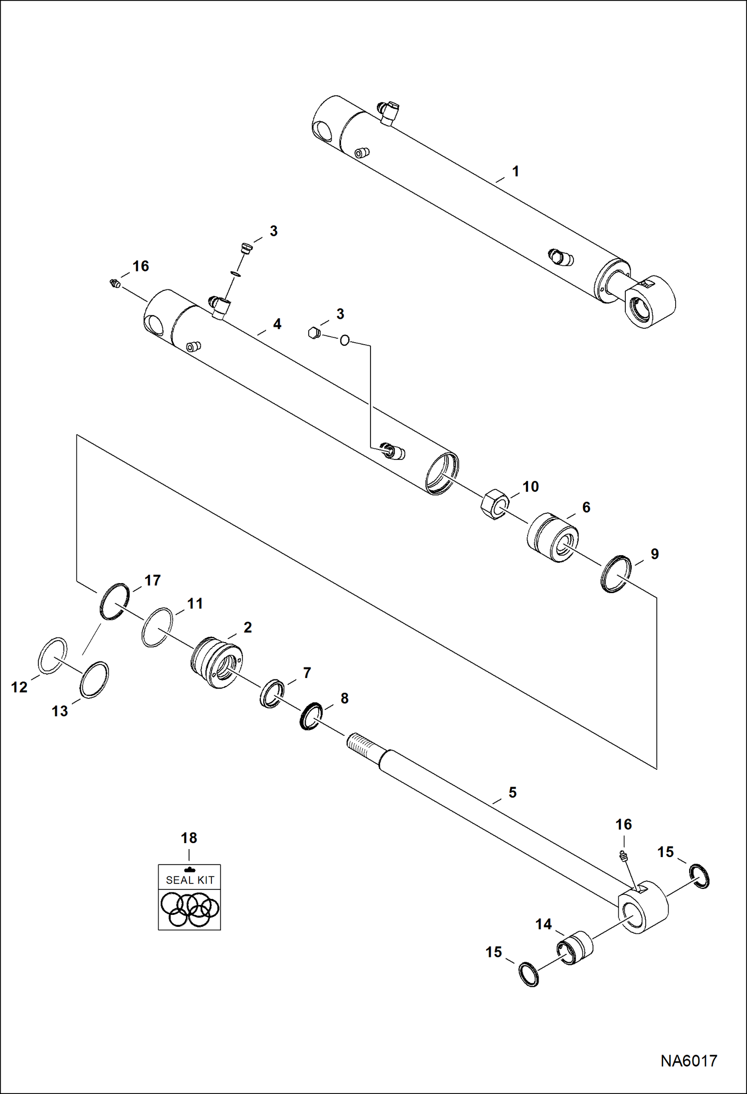 Схема запчастей Bobcat E25 - ARM CYLINDER HYDRAULIC SYSTEM