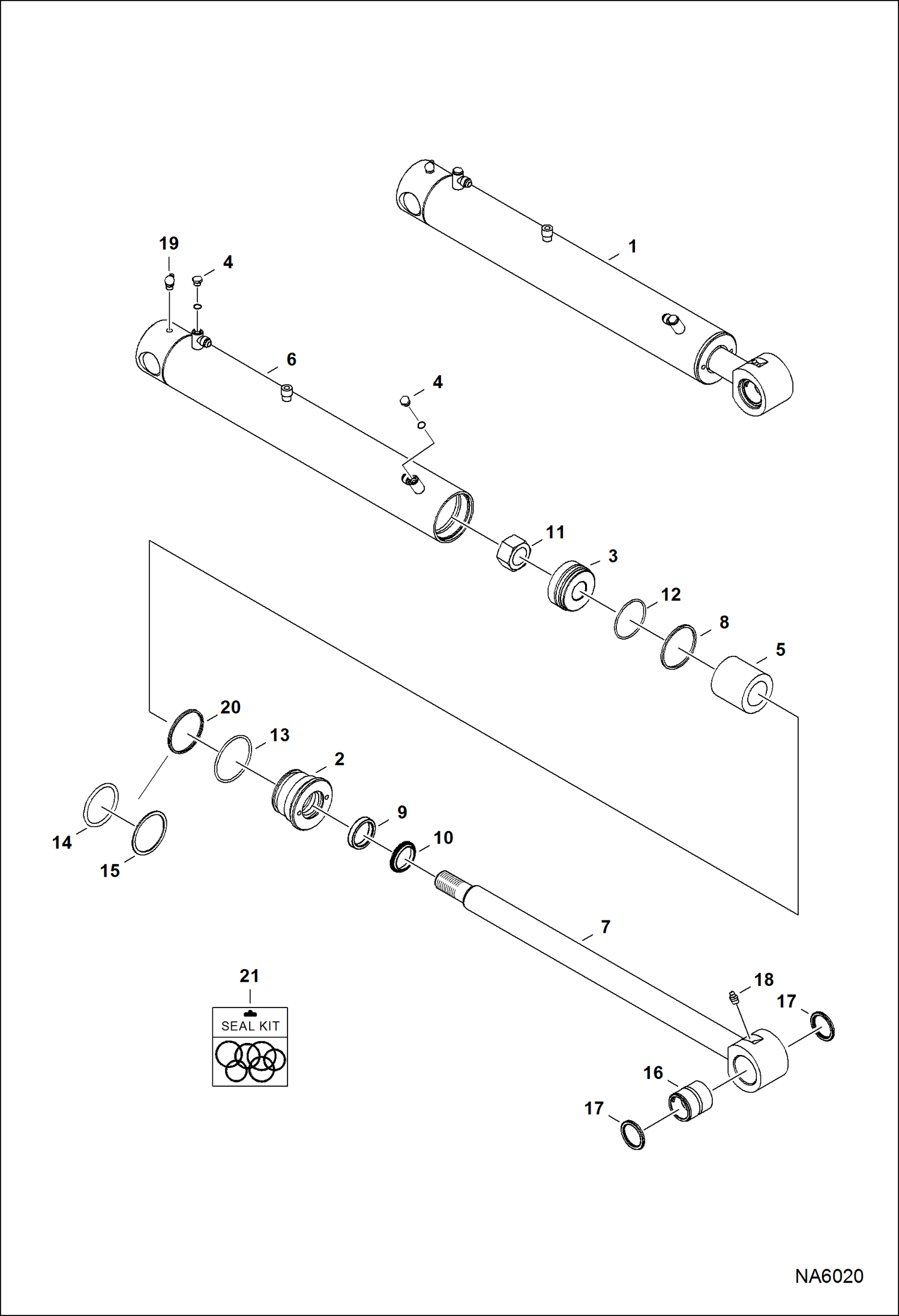 Схема запчастей Bobcat E25 - BOOM SWING CYLINDER HYDRAULIC SYSTEM