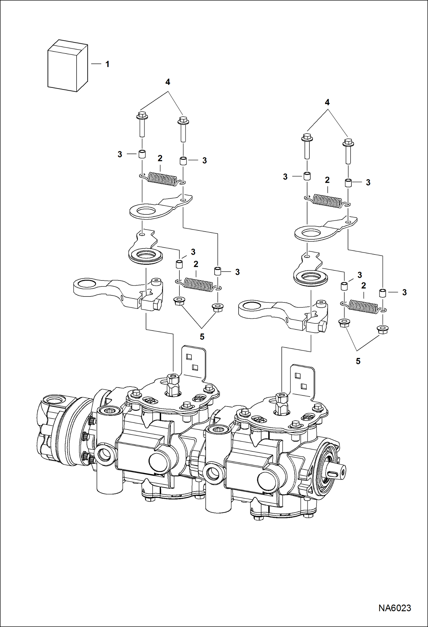 Схема запчастей Bobcat S-Series - SPRING DUAL KIT (S/N A3W611001 - 13689) (Japanese Units Only) ACCESSORIES & OPTIONS