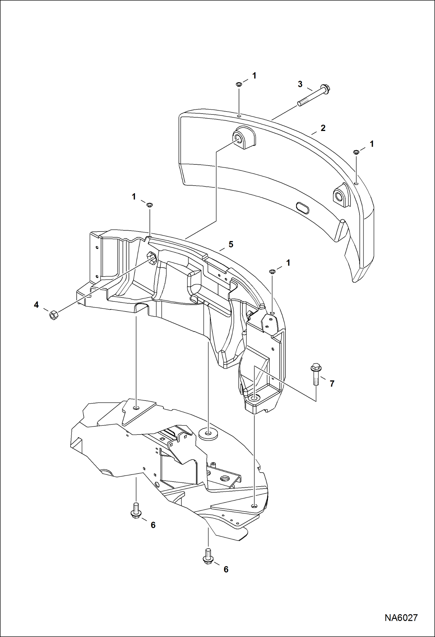 Схема запчастей Bobcat E25 - COUNTERWEIGHT MAIN FRAME