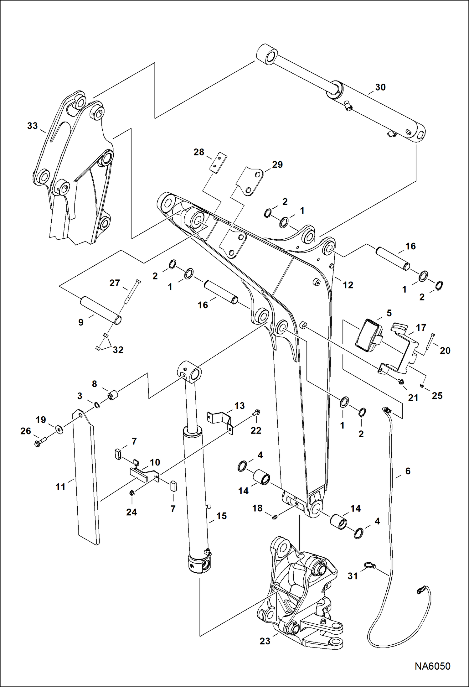 Схема запчастей Bobcat E25 - BOOM WORK EQUIPMENT