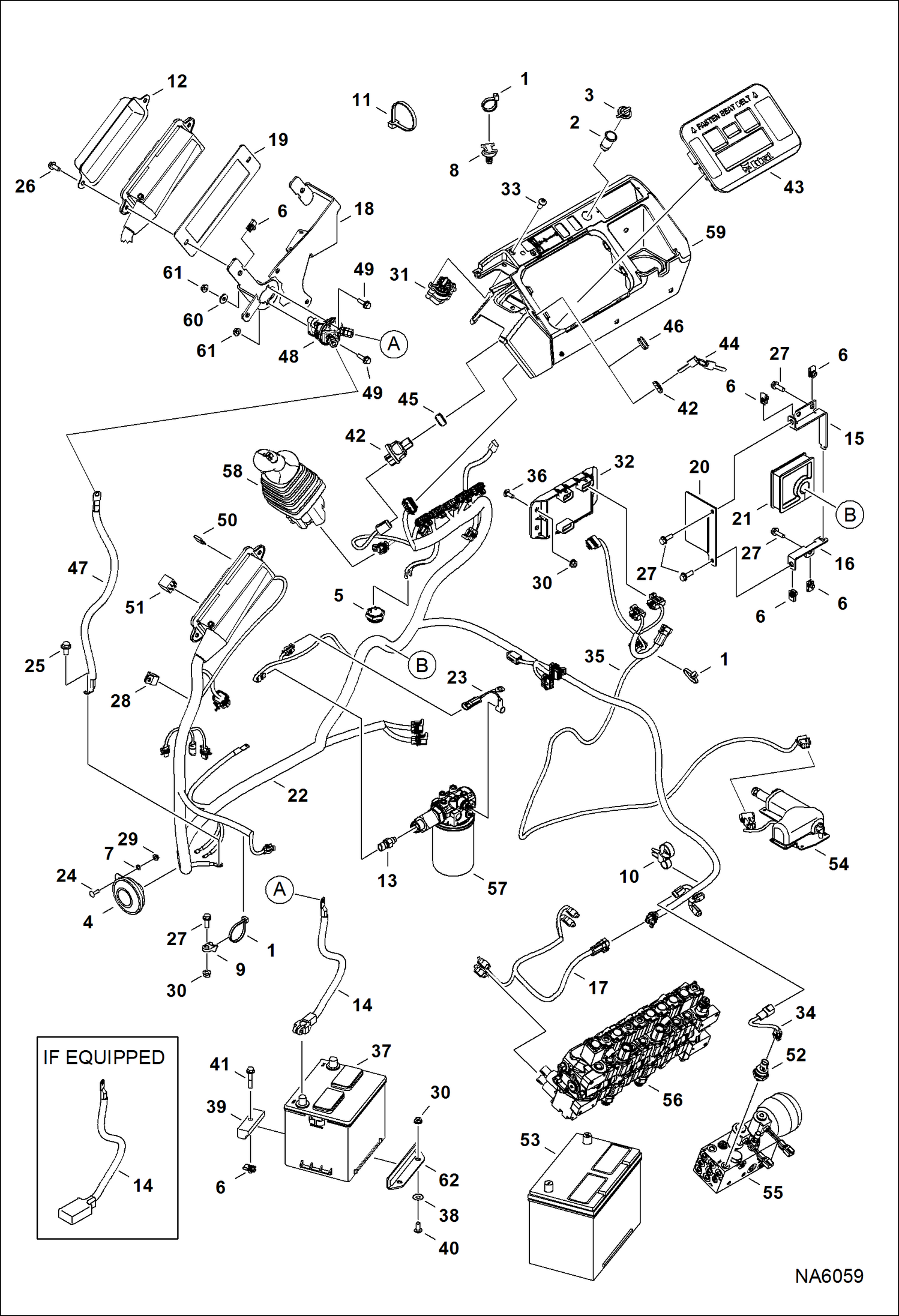 Схема запчастей Bobcat E25 - CONTROLS ELECTRICAL (RH Console) ELECTRICAL SYSTEM