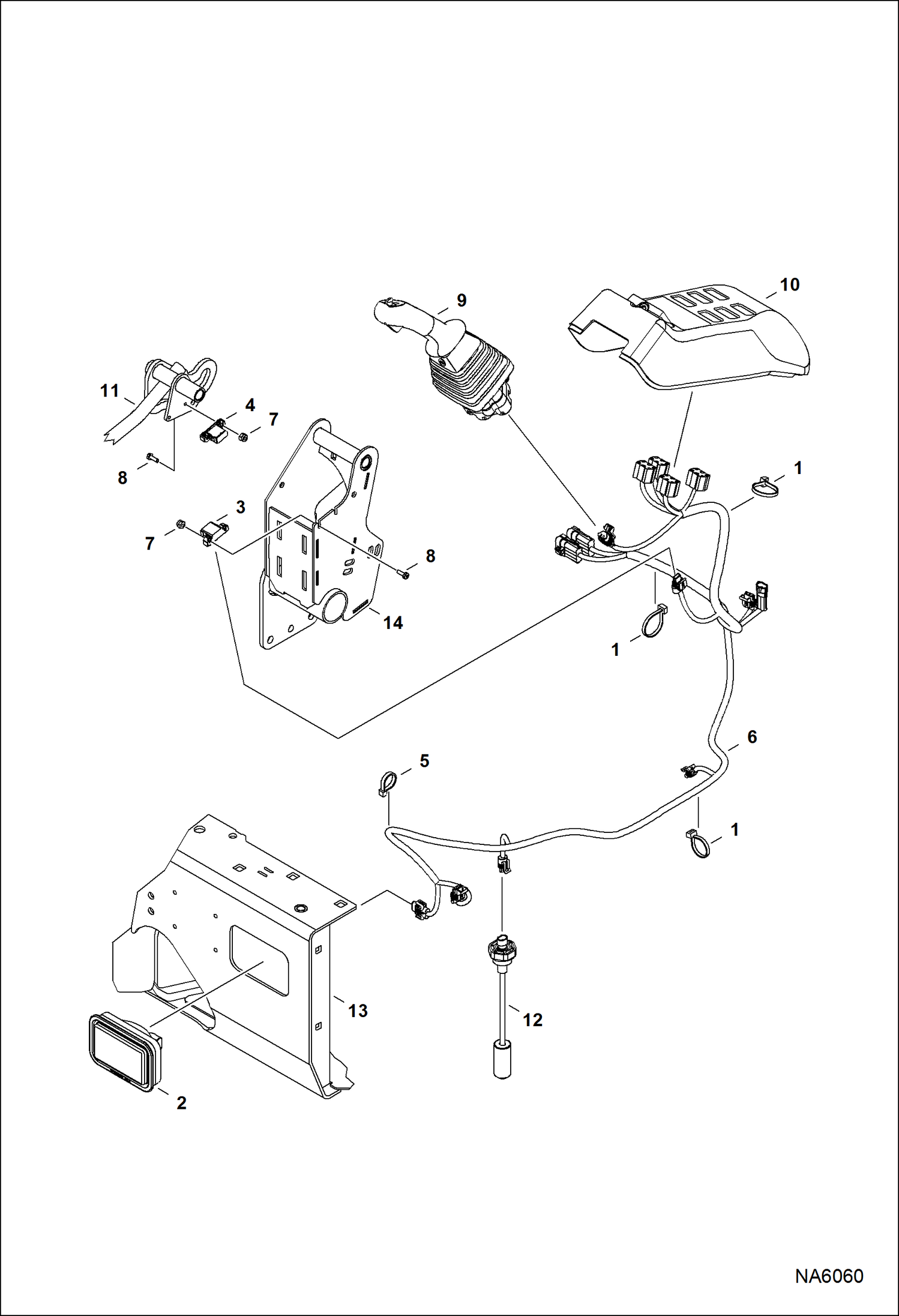 Схема запчастей Bobcat E25 - CONTROLS ELECTRICAL (LH Console) ELECTRICAL SYSTEM