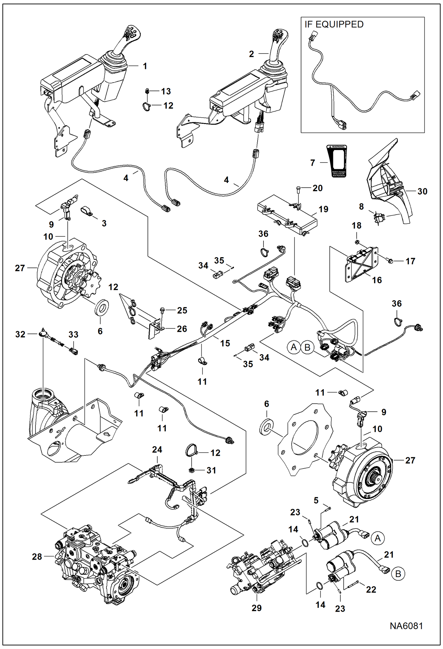 Схема запчастей Bobcat A-Series - CONTROLS ELECTRICAL ELECTRICAL SYSTEM