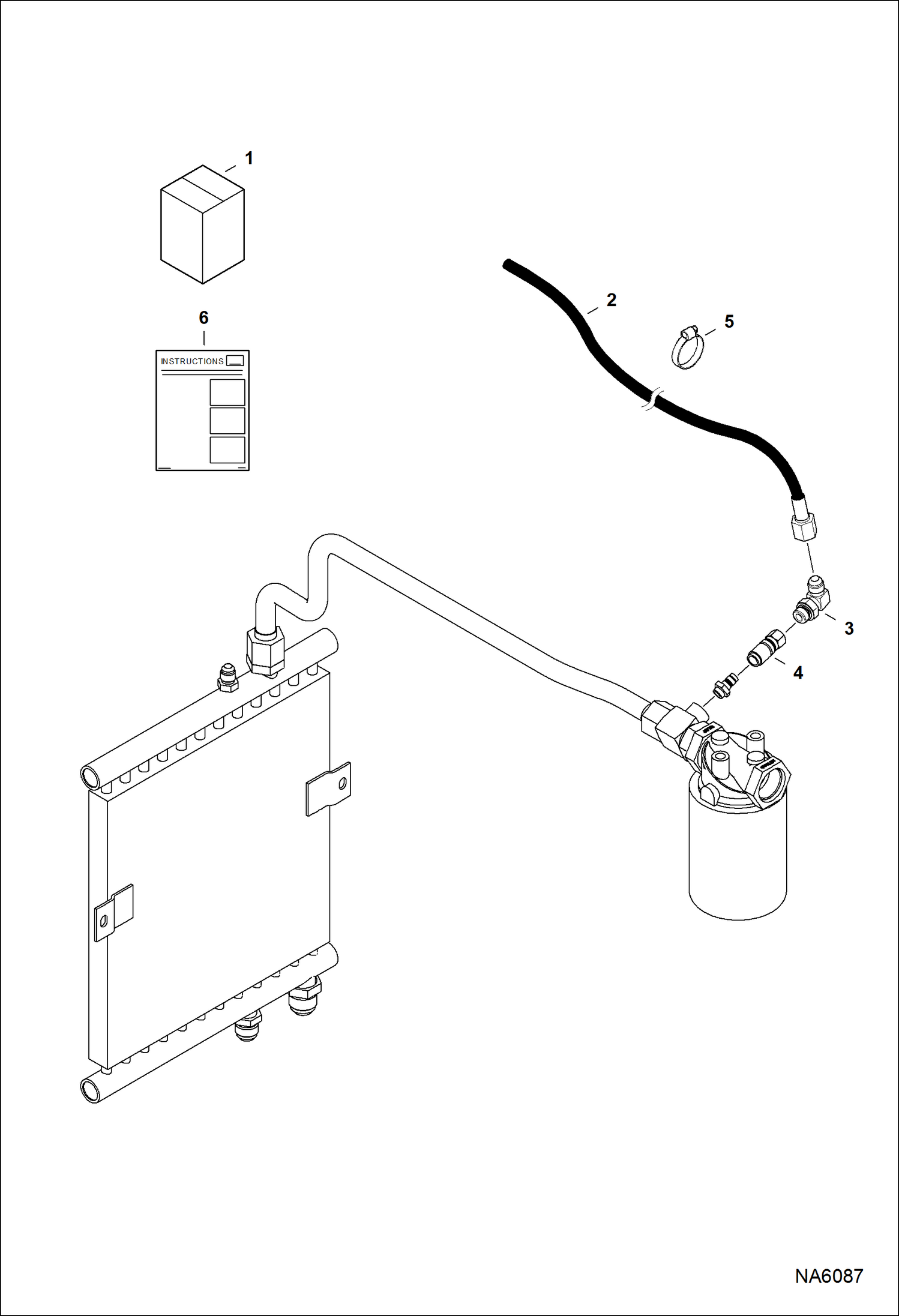 Схема запчастей Bobcat E25 - HOSE AIR BLEED KIT ACCESSORIES & OPTIONS