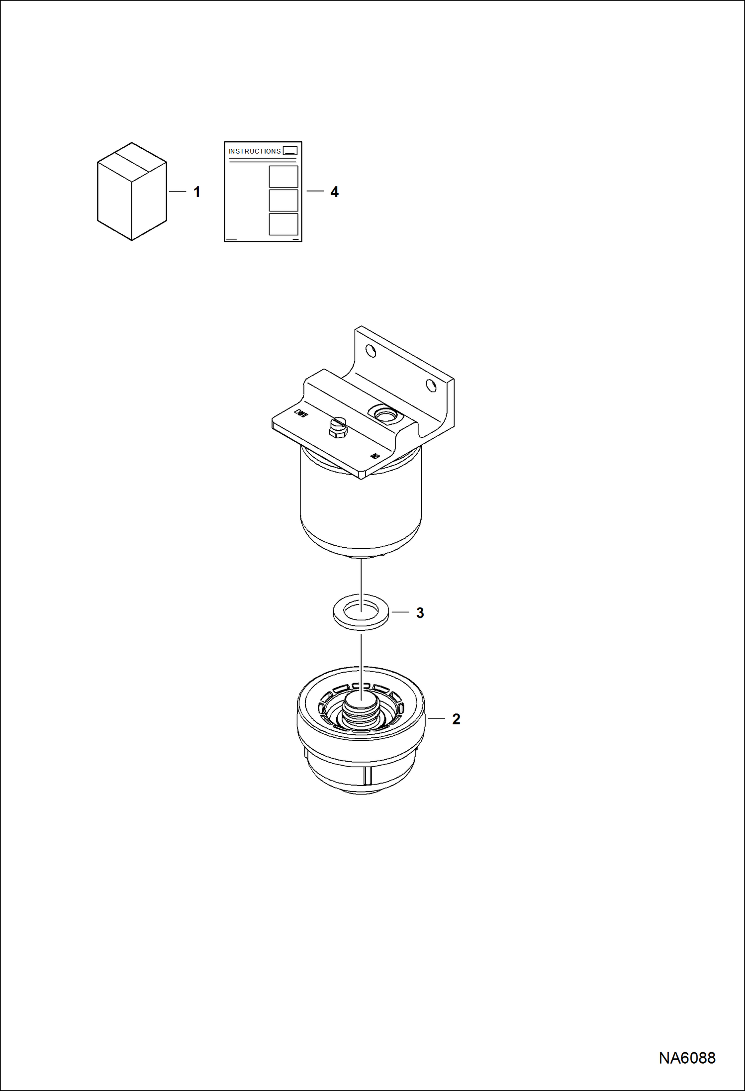 Схема запчастей Bobcat E25 - FUEL SEDIMENT BOWL KIT ACCESSORIES & OPTIONS