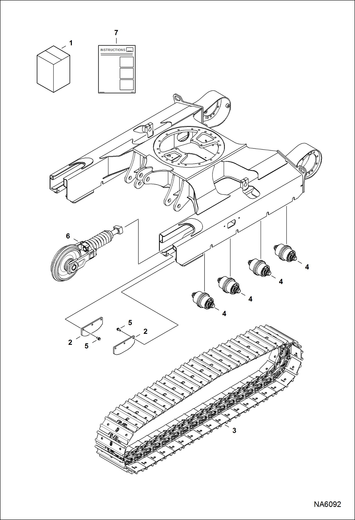 Схема запчастей Bobcat E26 - TRACK KIT (Steel) ACCESSORIES & OPTIONS