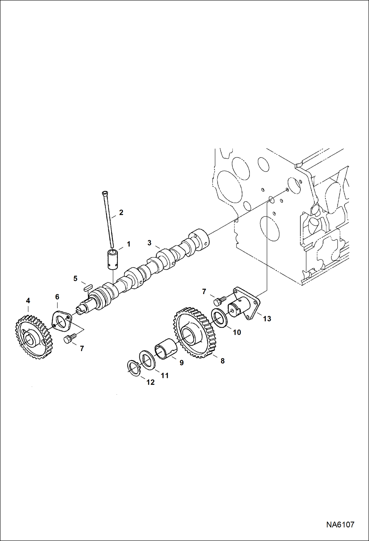 Схема запчастей Bobcat E25 - CAMSHAFT POWER UNIT