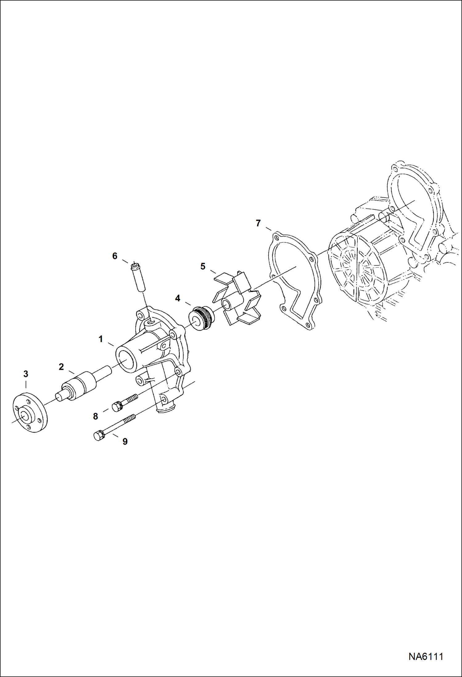 Схема запчастей Bobcat E25 - WATER PUMP POWER UNIT