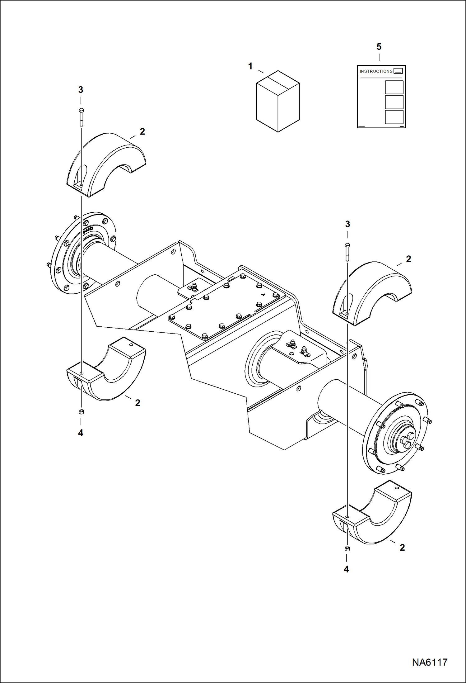 Схема запчастей Bobcat S-Series - COUNTERWEIGHT KIT (Front Axle) ACCESSORIES & OPTIONS