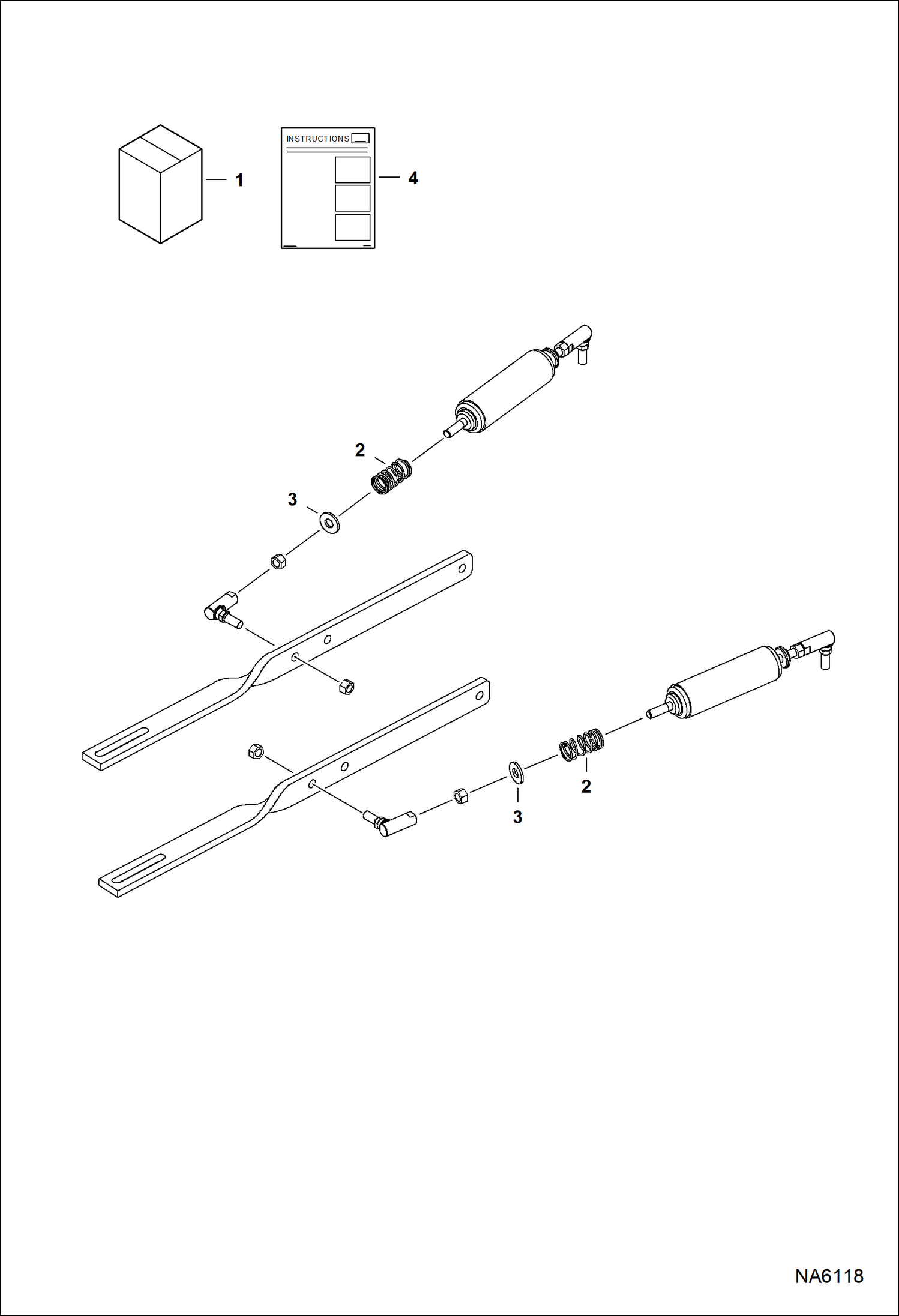 Схема запчастей Bobcat S-Series - SPRING DAMPER KIT ACCESSORIES & OPTIONS