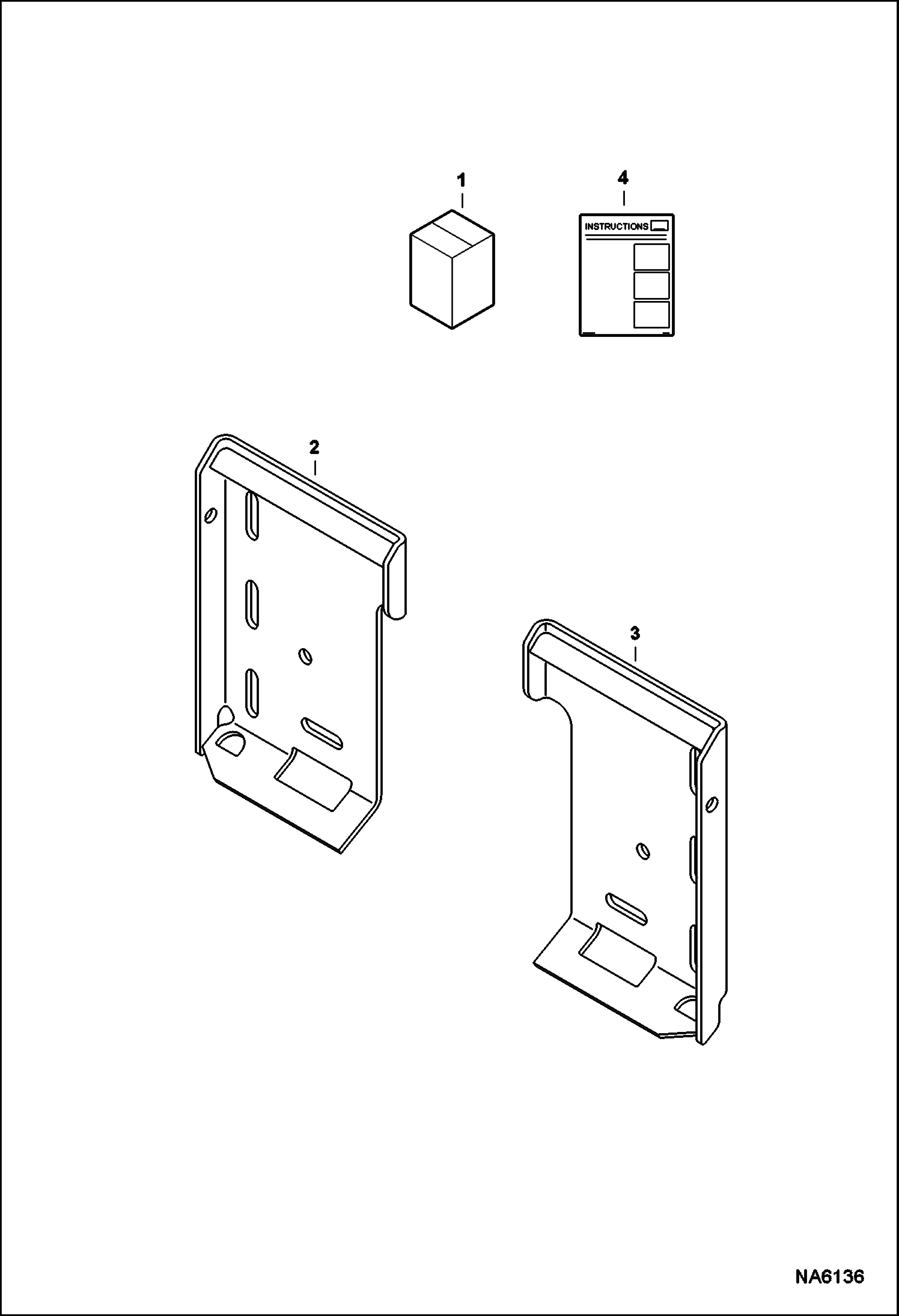 Схема запчастей Bobcat UTILITY FRAMES - MOUNTING KIT - 463 UTILITY FRAME Adapts 400 Series Attachments to 463 & MT50 & MT52 Loader