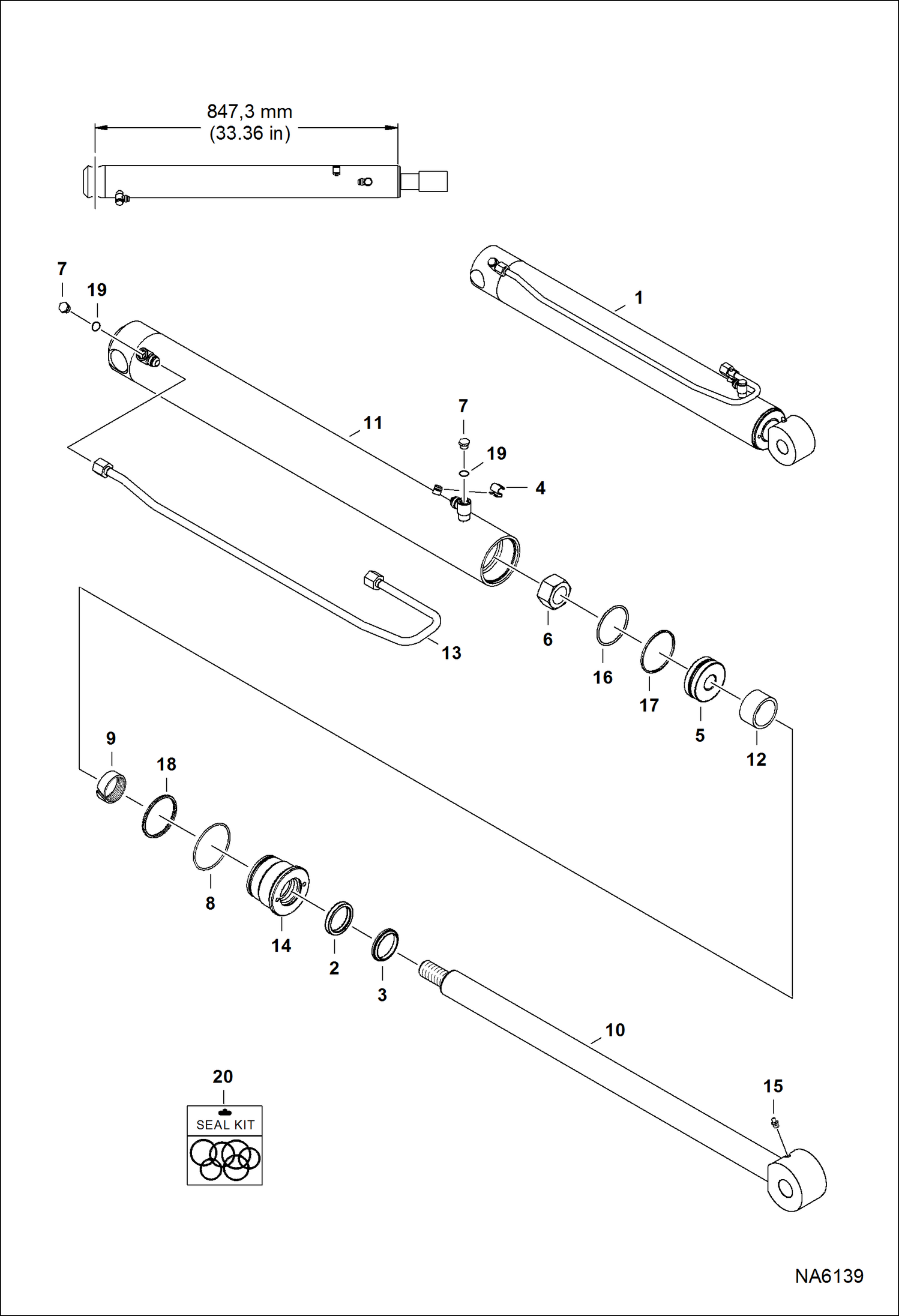 Схема запчастей Bobcat A-Series - LIFT CYLINDER HYDRAULIC SYSTEM