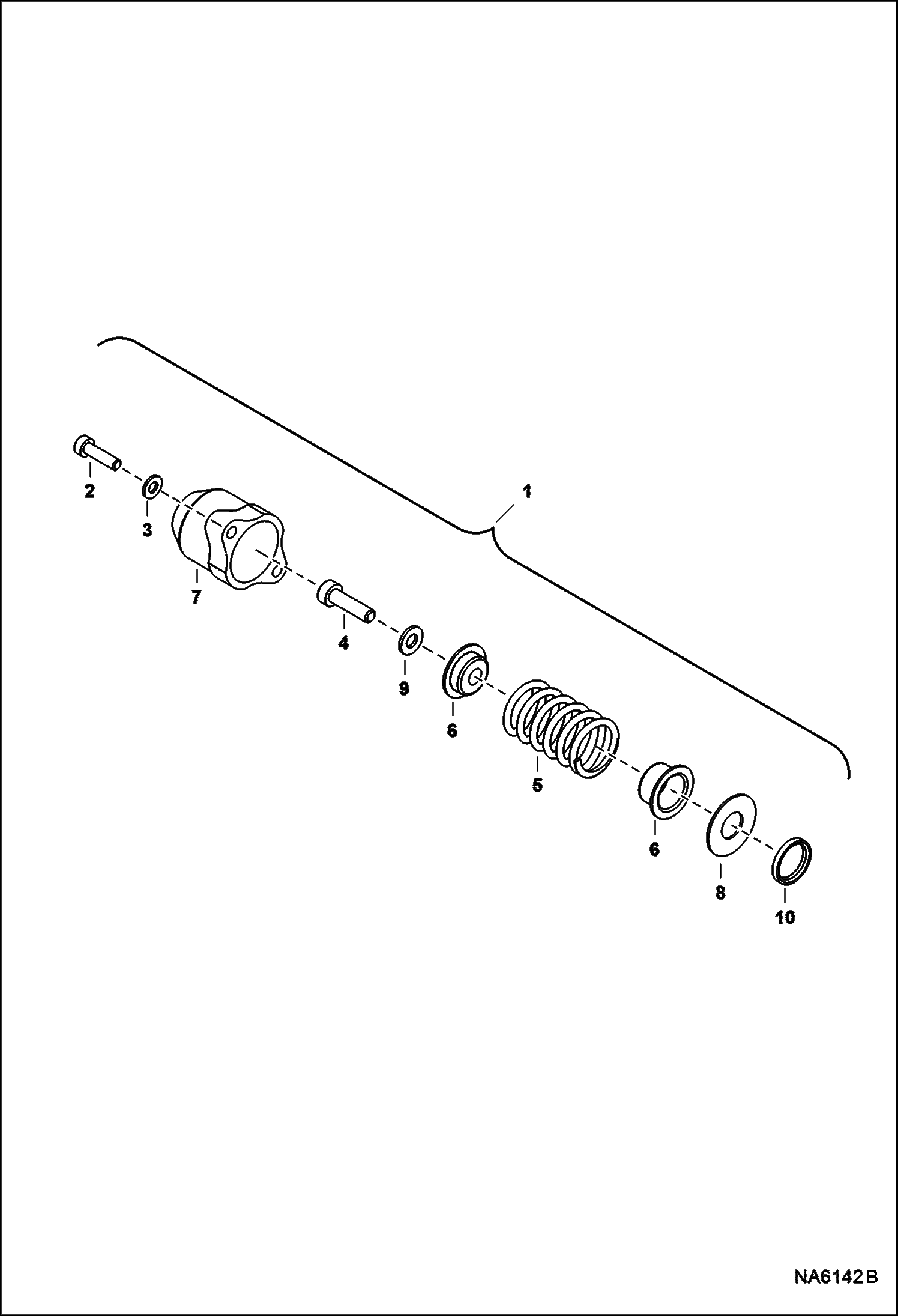 Схема запчастей Bobcat BACKHOE - BACKHOE (Control Valve) (Spring Return Spool Kit) (8811 A558 & B393) 811/8811 BACKHOE