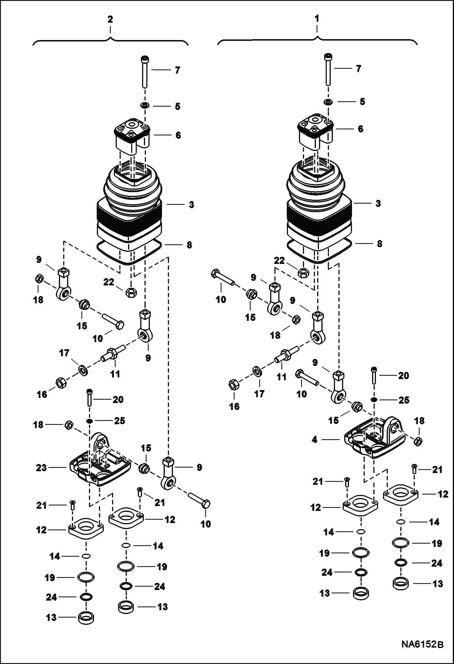 Схема запчастей Bobcat BACKHOE - BACKHOE (Control Valve) (Joysticks) (8811 A558 & B393) 811/8811 BACKHOE