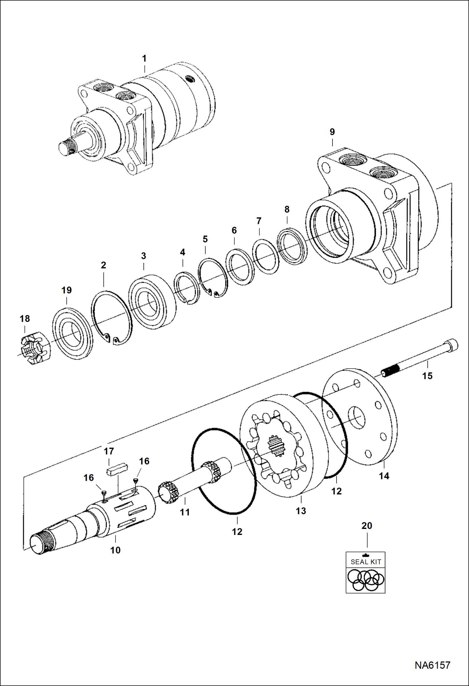 Схема запчастей Bobcat TILLER - TILLER (Motor) (40 APFW) Loader