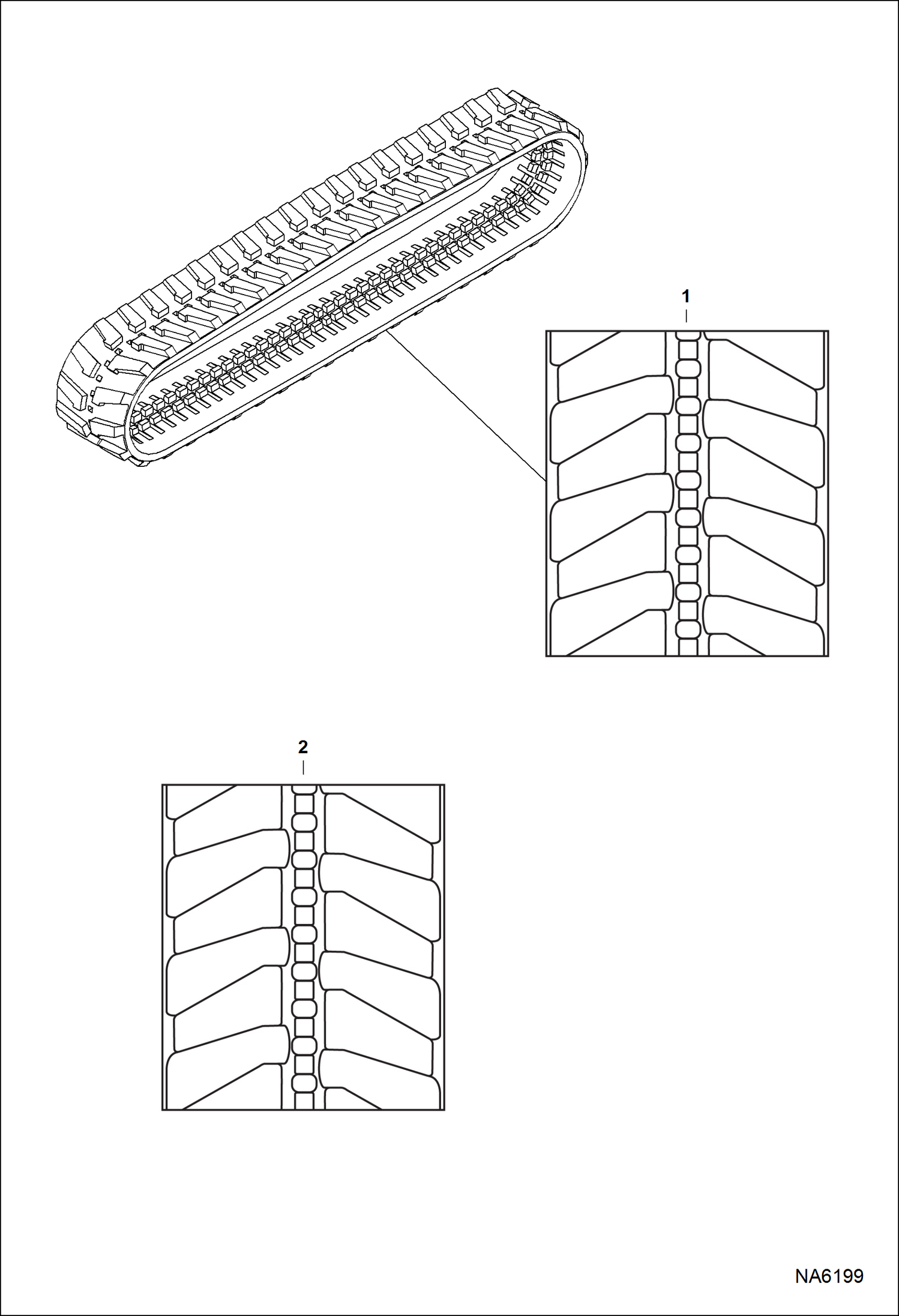 Схема запчастей Bobcat 335 - TRACKS (Rubber) ACCESSORIES & OPTIONS