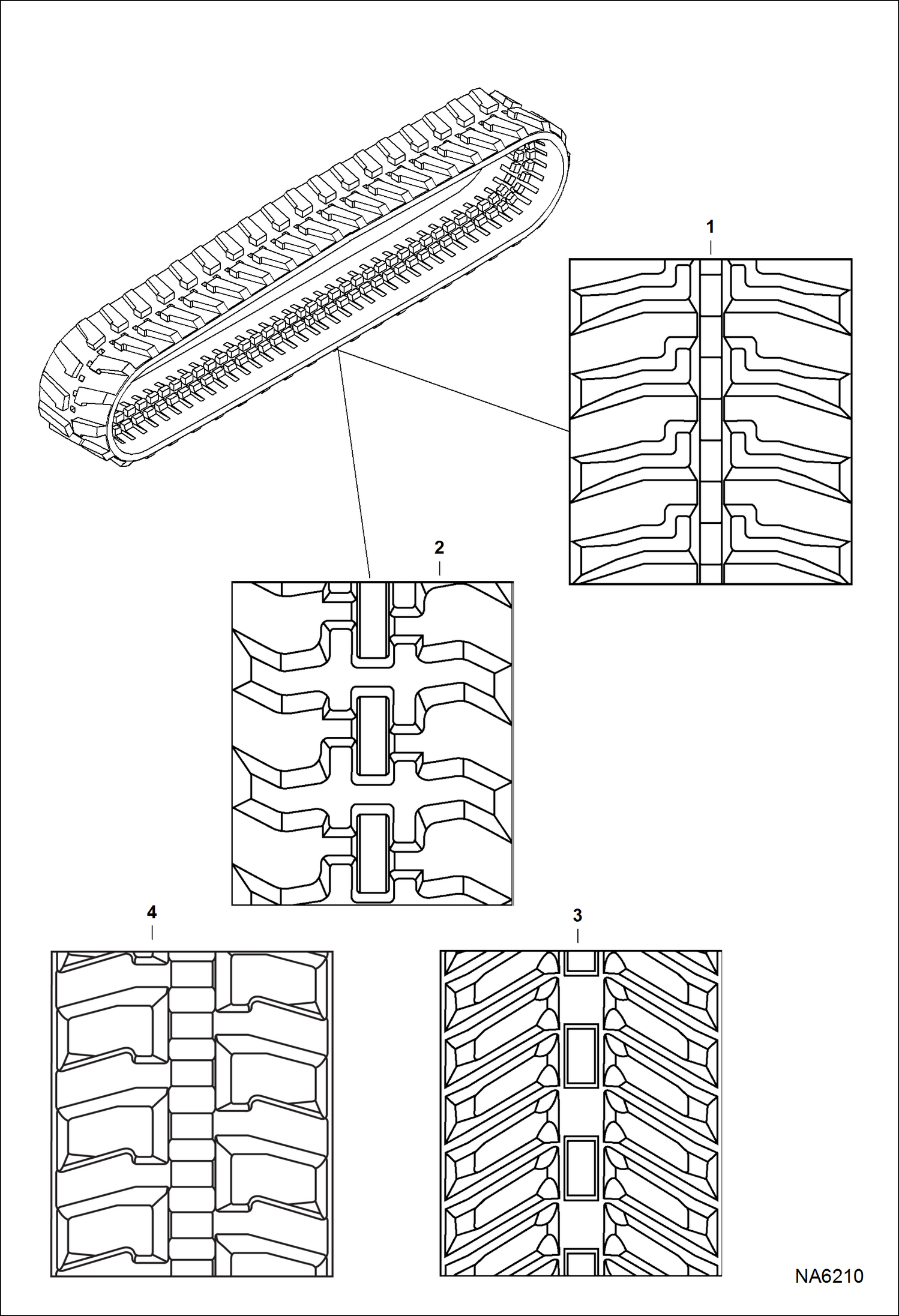 Схема запчастей Bobcat 320 - TRACKS (Rubber) ACCESSORIES & OPTIONS