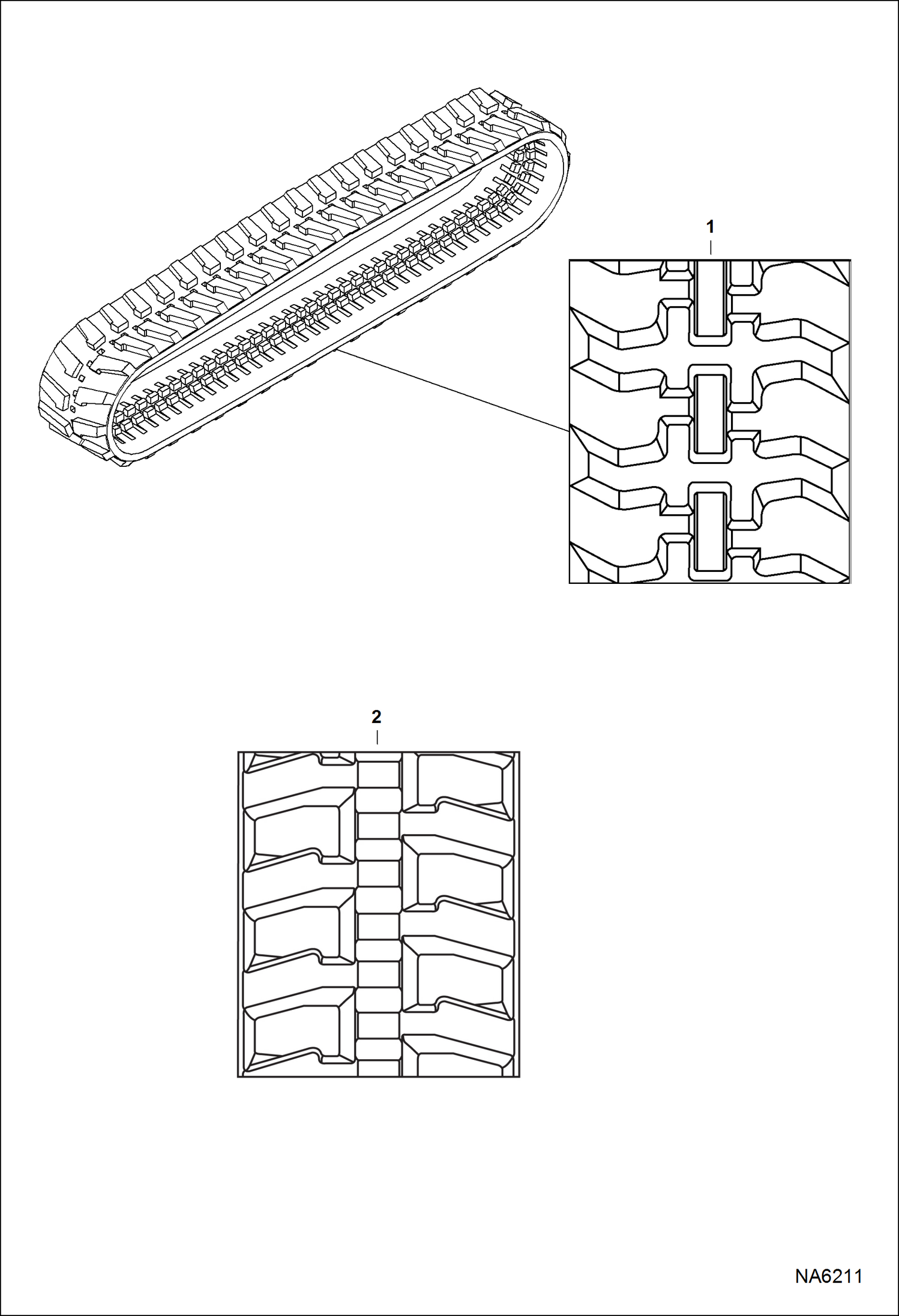 Схема запчастей Bobcat 320 - TRACKS (Rubber) ACCESSORIES & OPTIONS