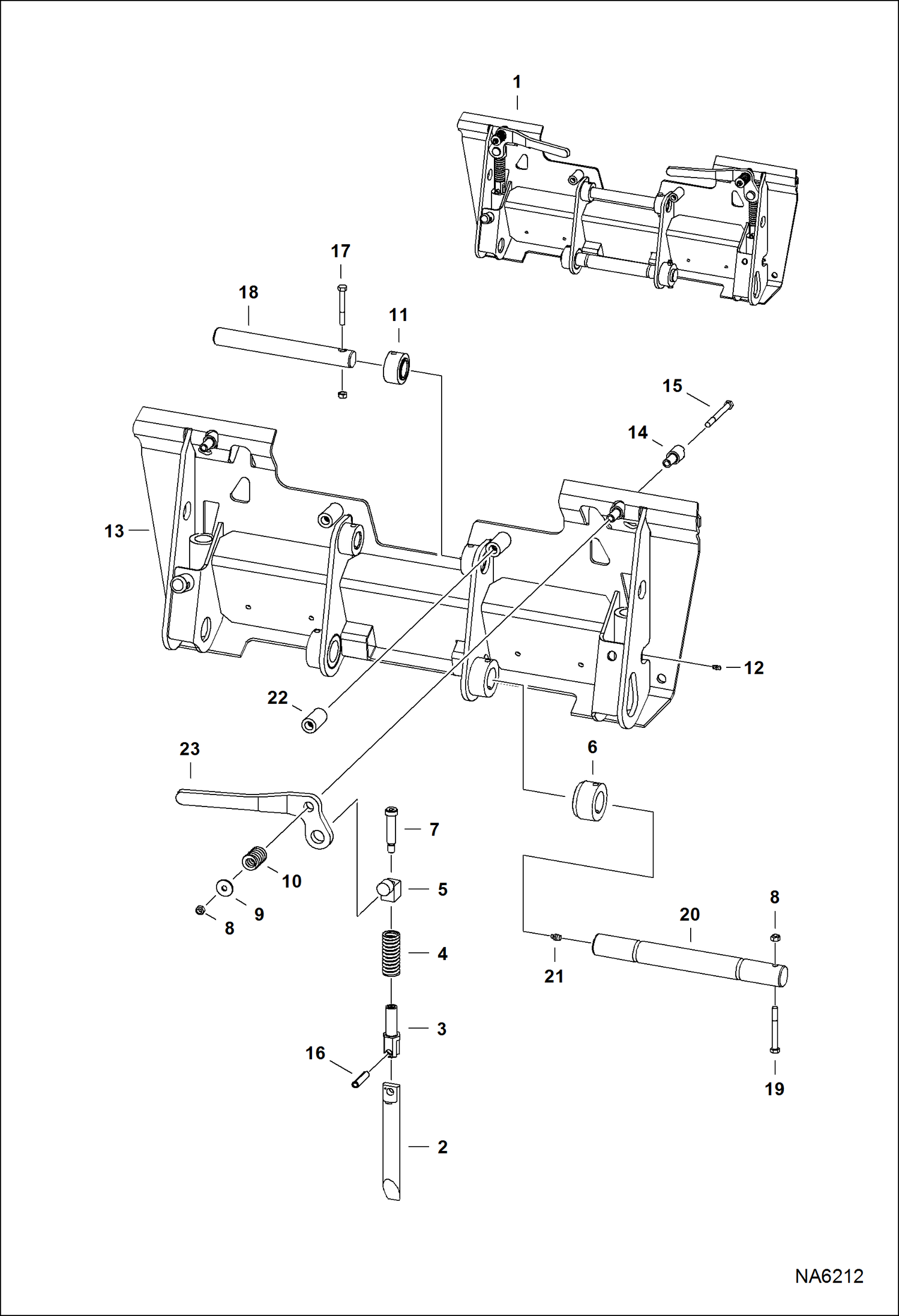 Схема запчастей Bobcat 5600 - BOB-TACH (Non-Production) MAIN FRAME