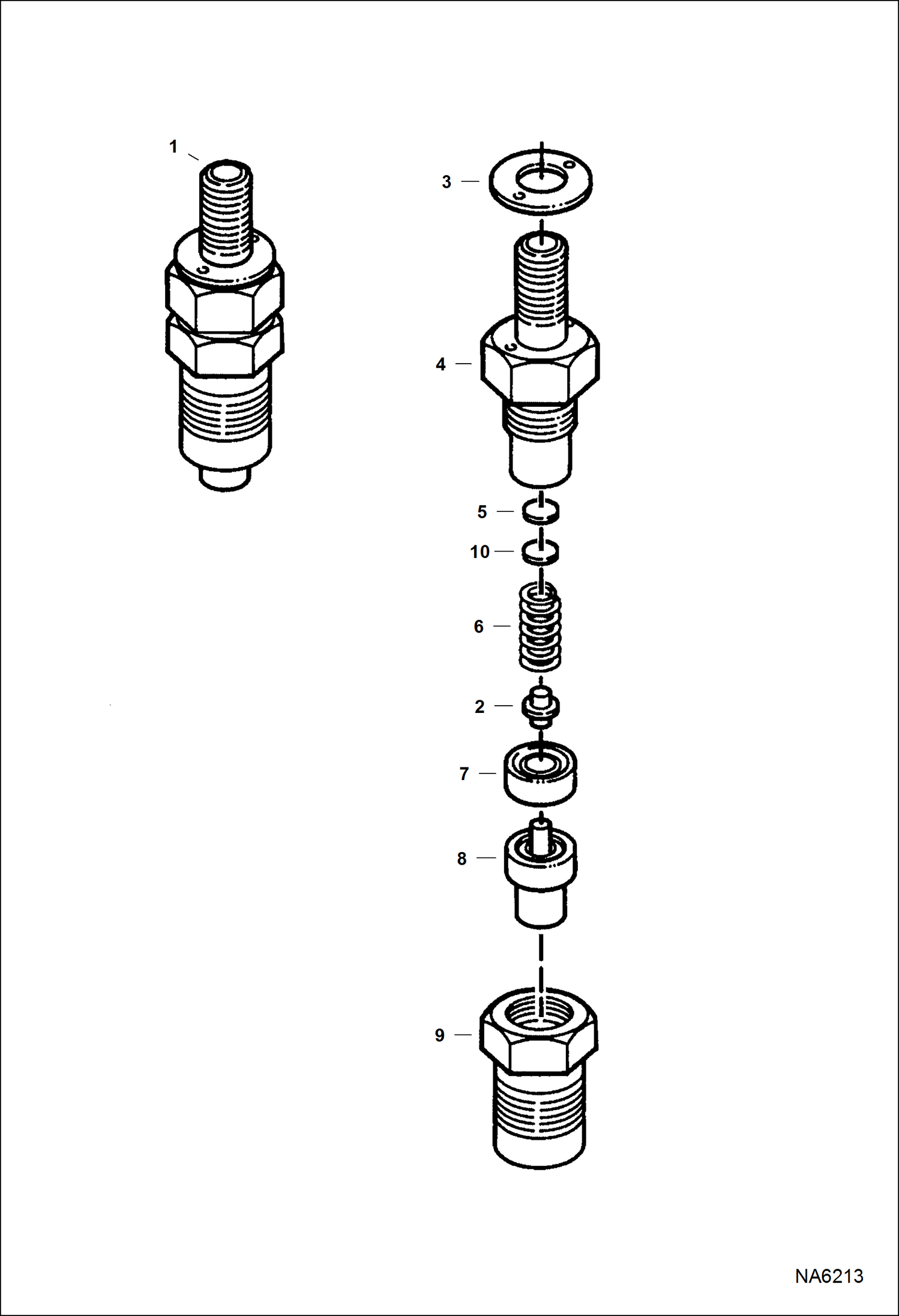 Схема запчастей Bobcat 2200 - NOZZLE HOLDER REPLACEMENT ENGINE