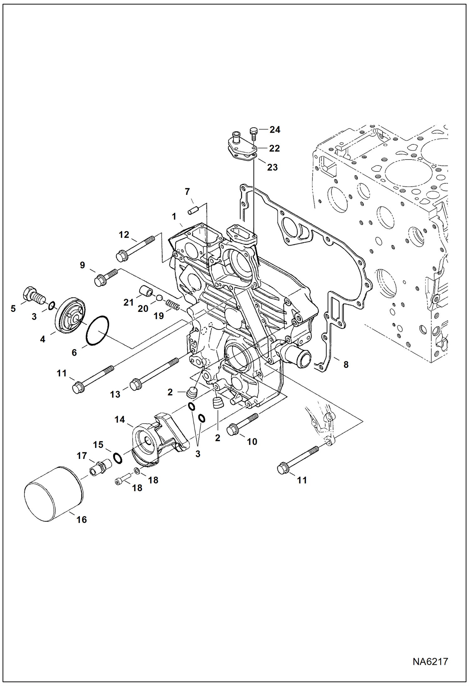 Схема запчастей Bobcat 430 - GEARCASE (S/N E/ AA0001 & Above) (S/N 562711001 & Above) POWER UNIT