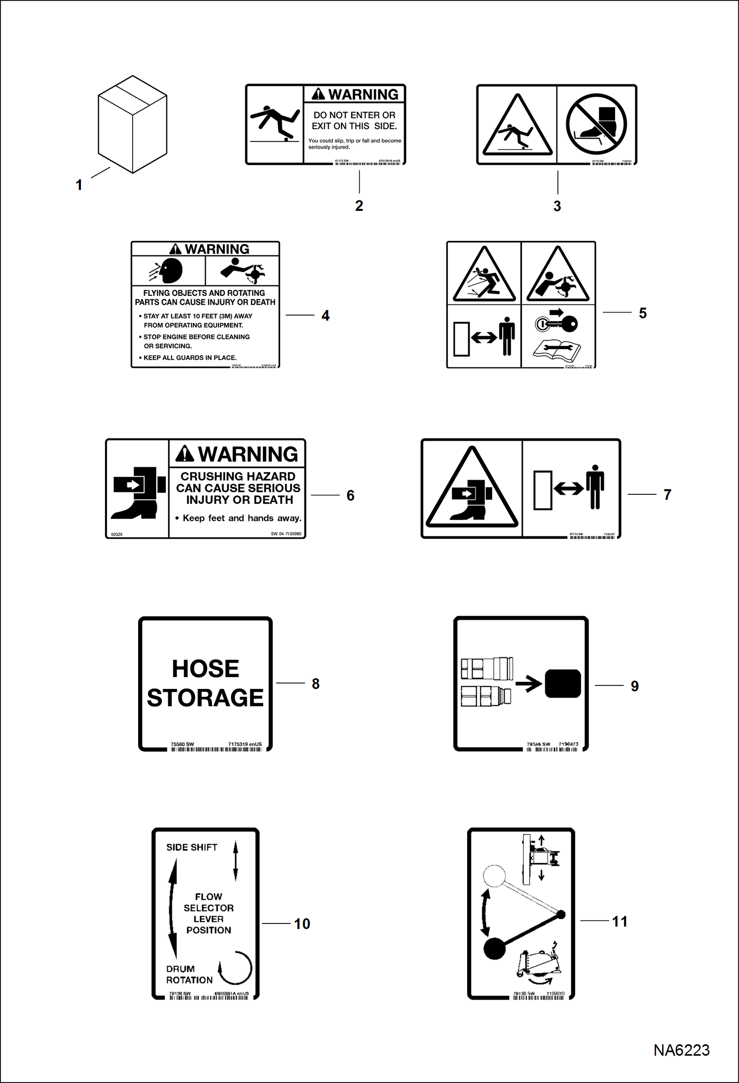 Схема запчастей Bobcat PLANERS - PLANER (Decals) (No-Text) (18 3410 & 2316) (24 7217 & 2317) (18PLA AKS2) (24PLA AJN7) (14 AKS3) Loader