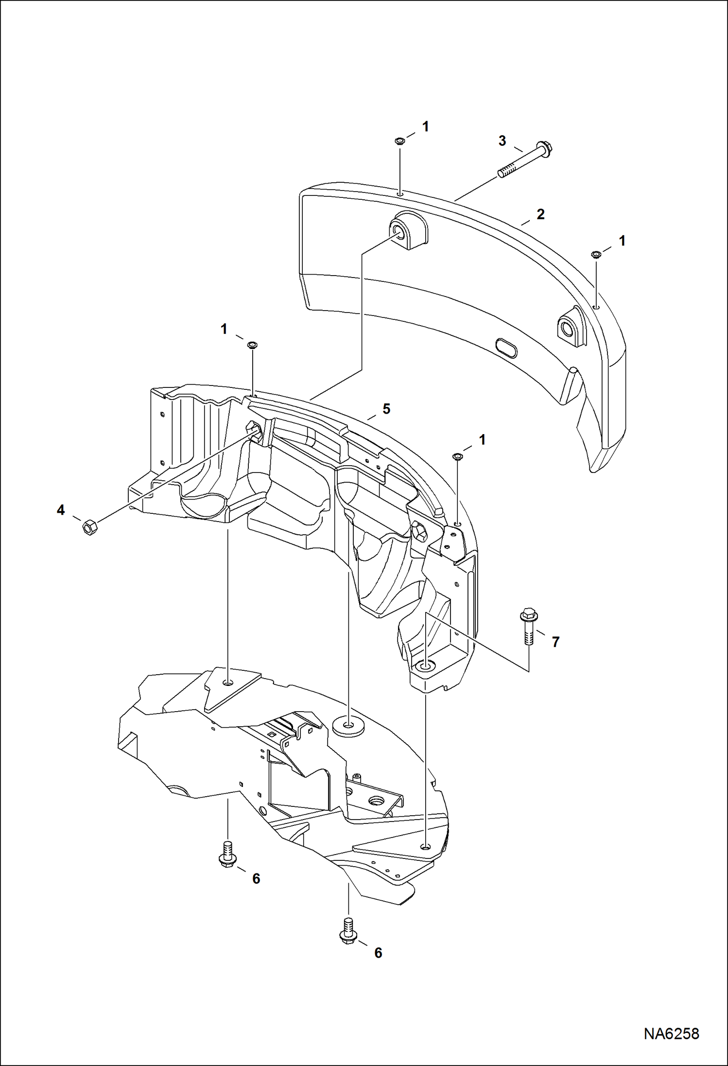 Схема запчастей Bobcat E26 - COUNTERWEIGHT MAIN FRAME