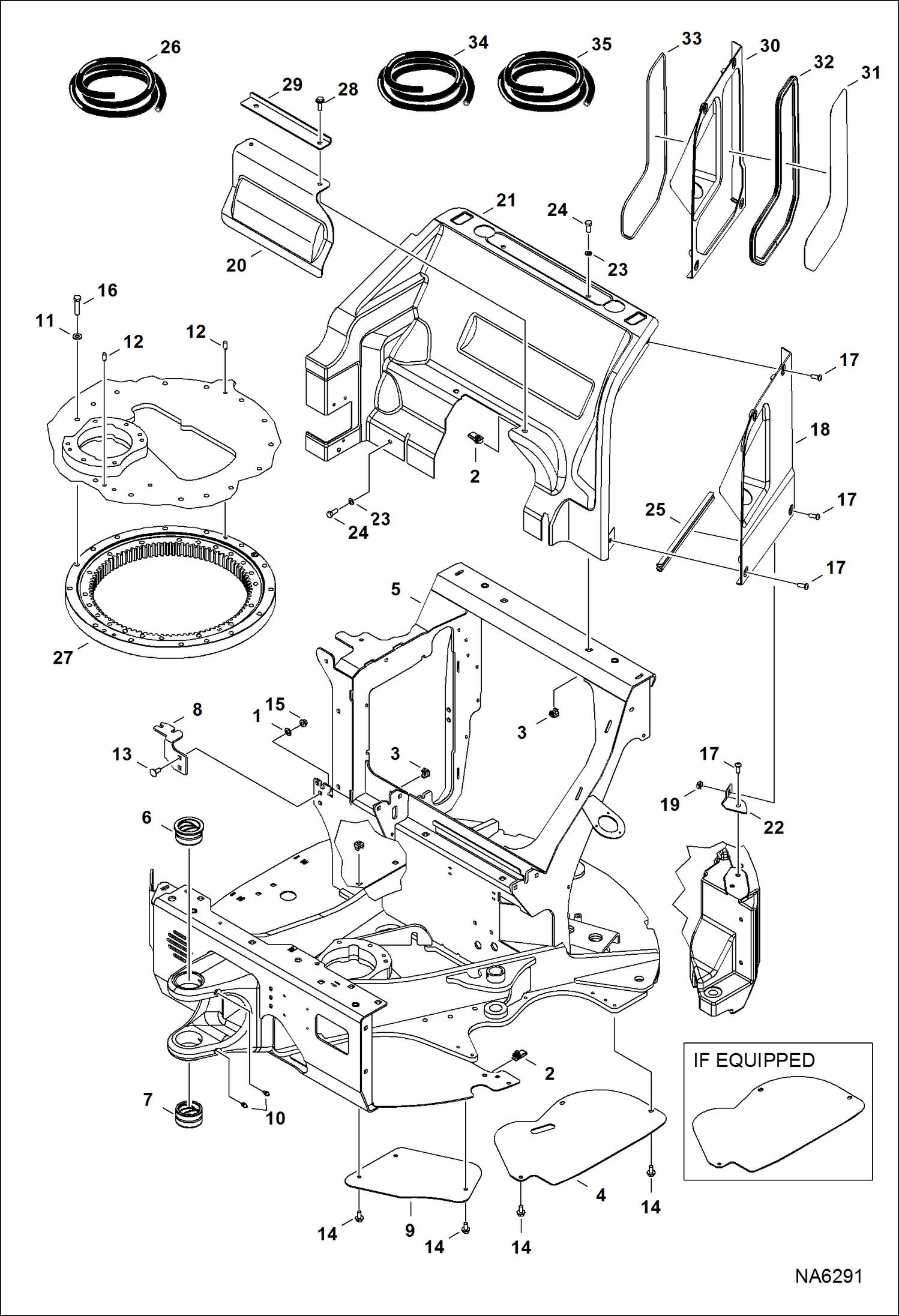 Схема запчастей Bobcat E26 - UPPERSTRUCTURE MAIN FRAME