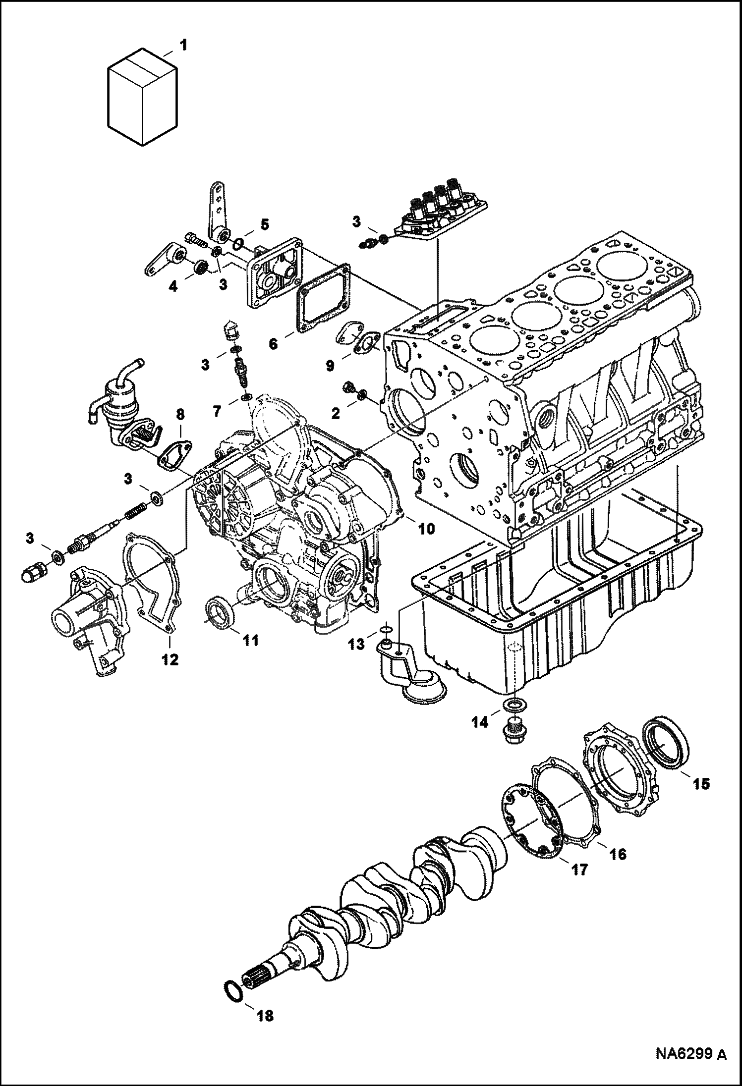 Схема запчастей Bobcat S-Series - LOWER GASKET KIT REPLACEMENT ENGINE