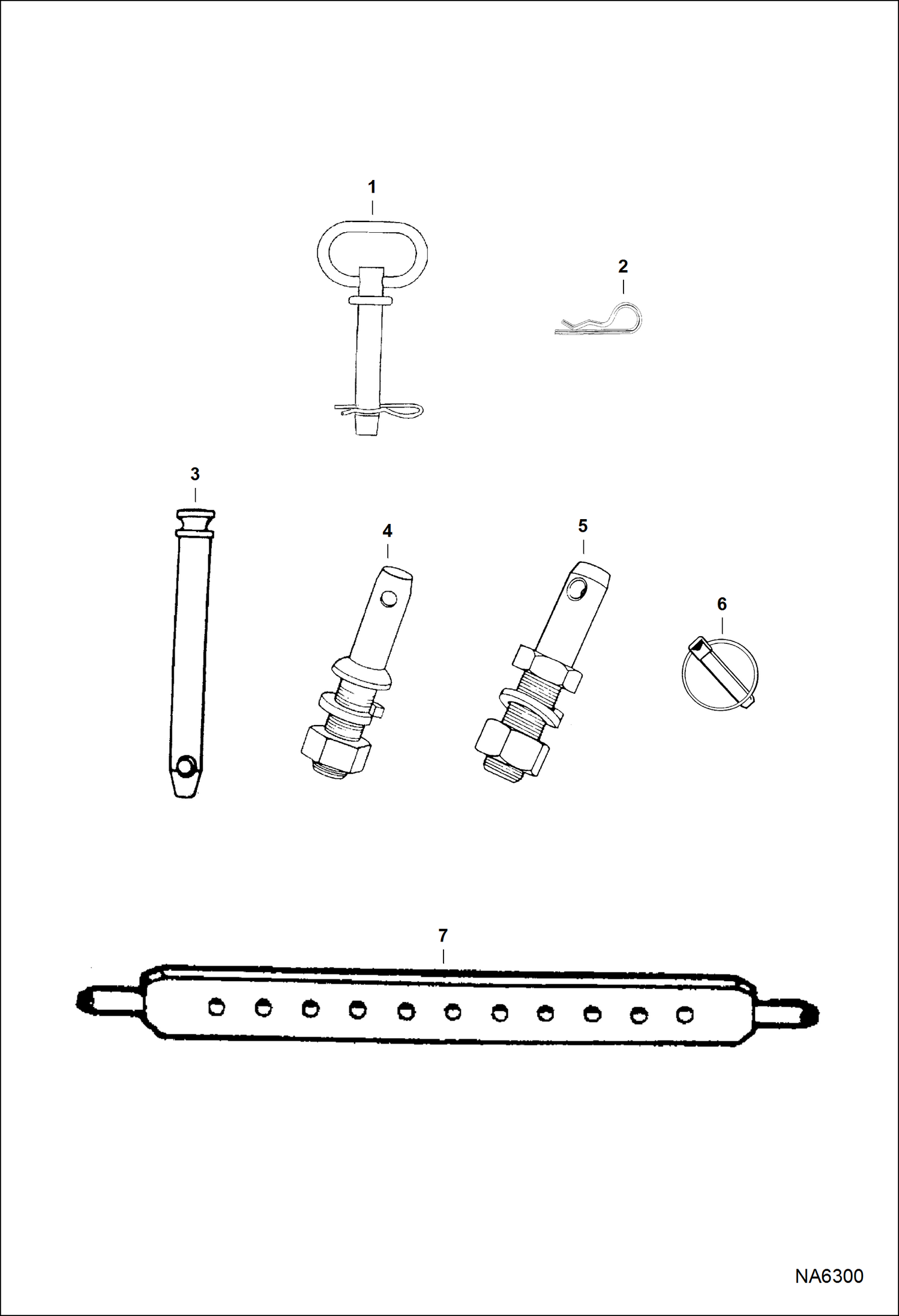 Схема запчастей Bobcat CT120 - PINS (Hitch) (Linkage) ACCESSORIES & OPTIONS