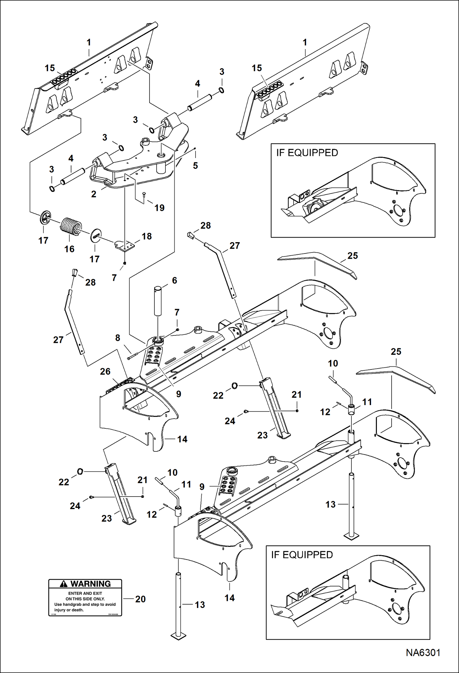 Схема запчастей Bobcat ANGLE BROOM - ANGLE BROOM (Main Frame) (68 2310, A5CD & 2313) (84 0550 & 2314) Loader