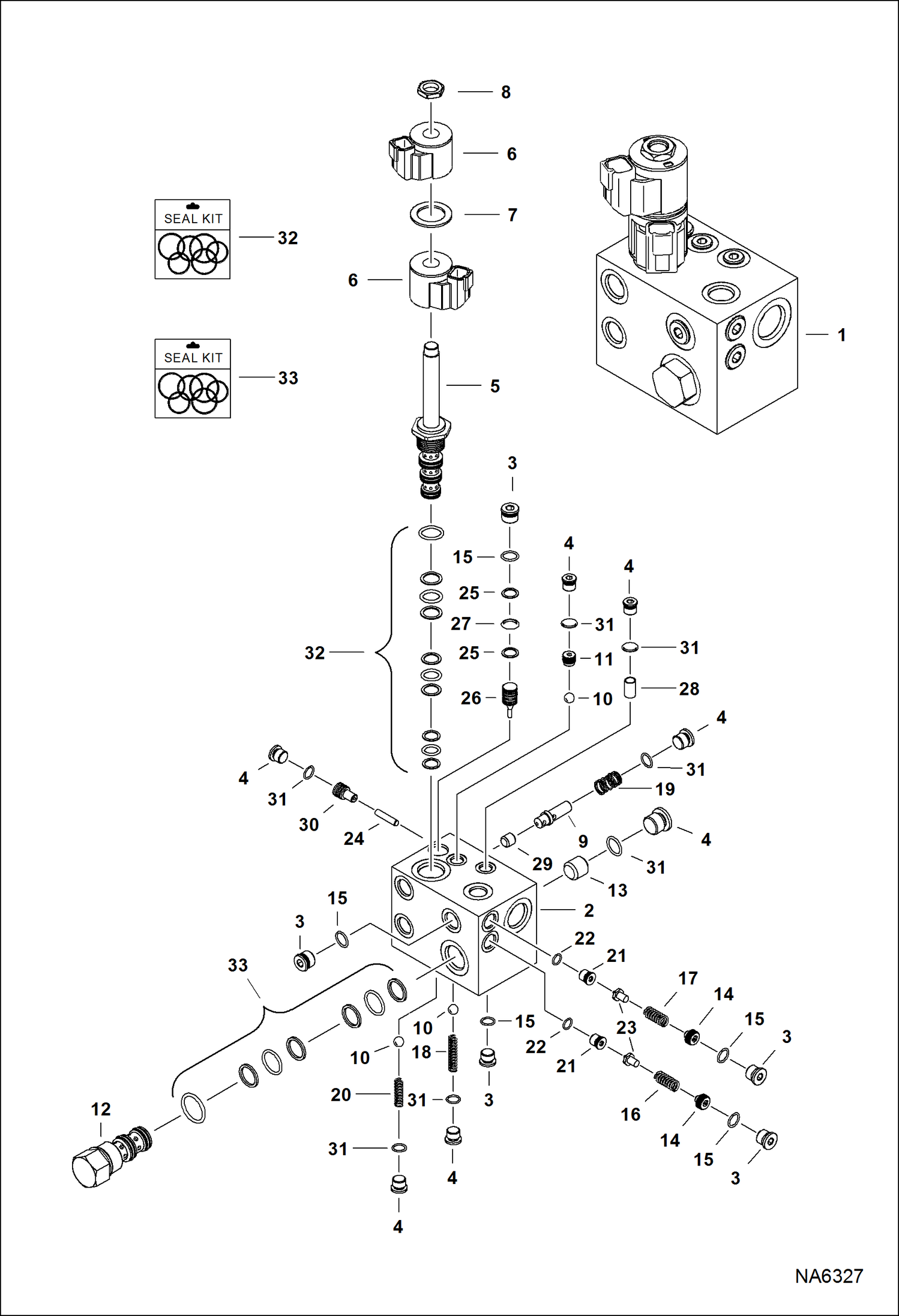 Схема запчастей Bobcat 5600 - POWER BOB-TACH (Aluminum Valve) ACCESSORIES & OPTIONS