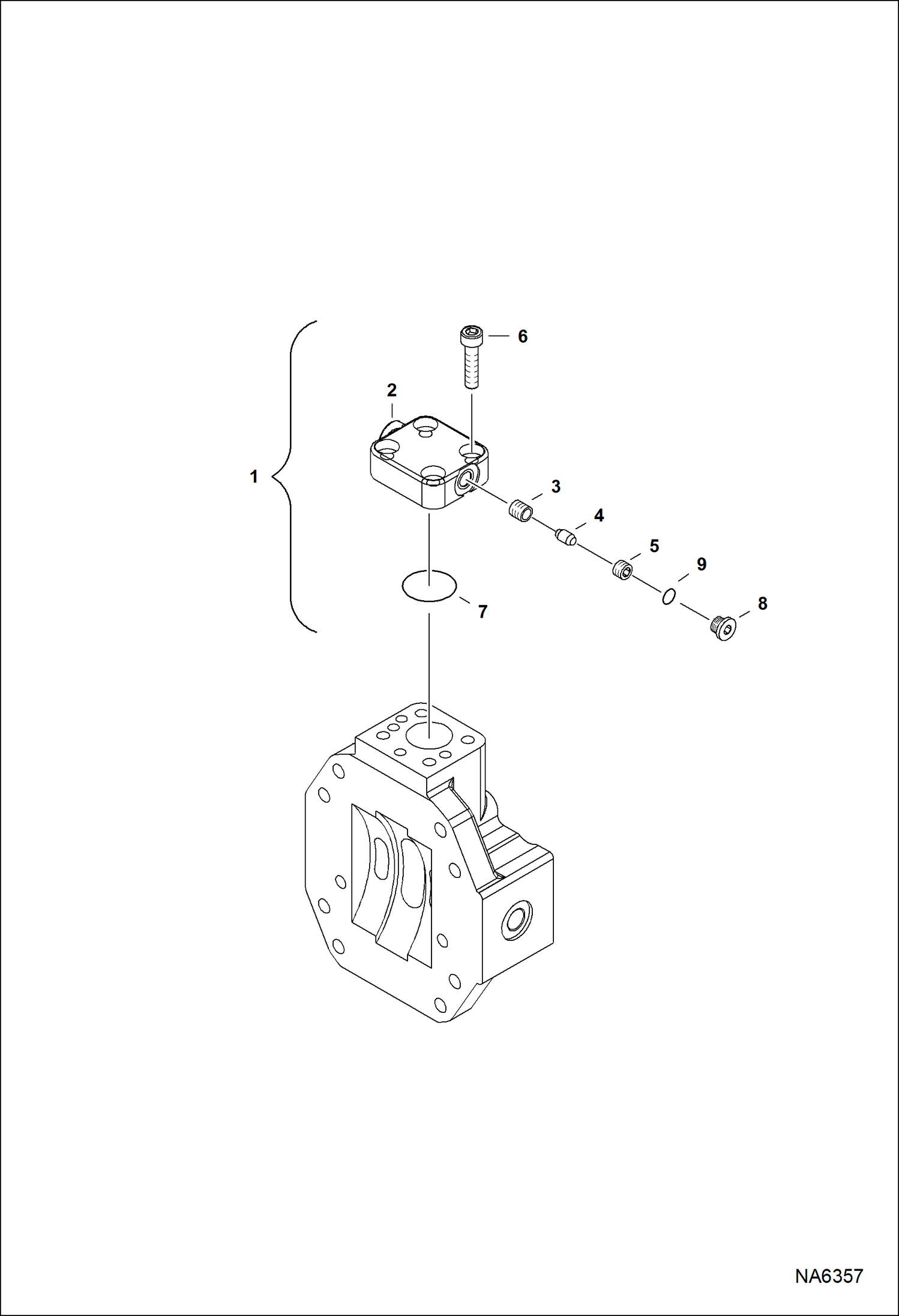 Схема запчастей Bobcat FORESTRY CUTTER - FORESTRY CUTTER (Motor Control Housing Cover) (FRC50 ATSY) (FRC60 ATV1) Loader