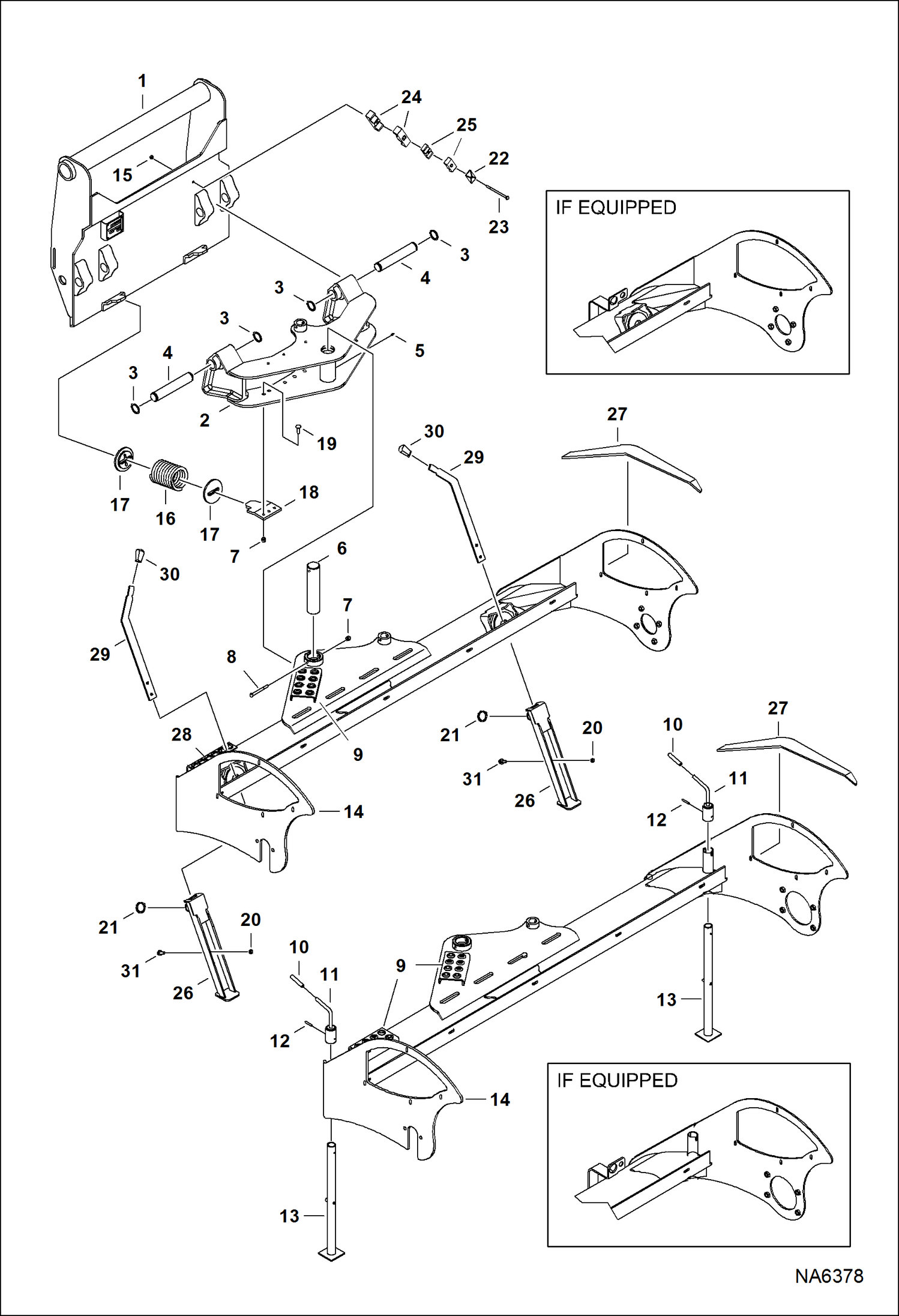 Схема запчастей Bobcat ANGLE BROOM - ANGLE BROOM (Main Frame) (84 662700101 & Above) Телескопические мини-погрузчики