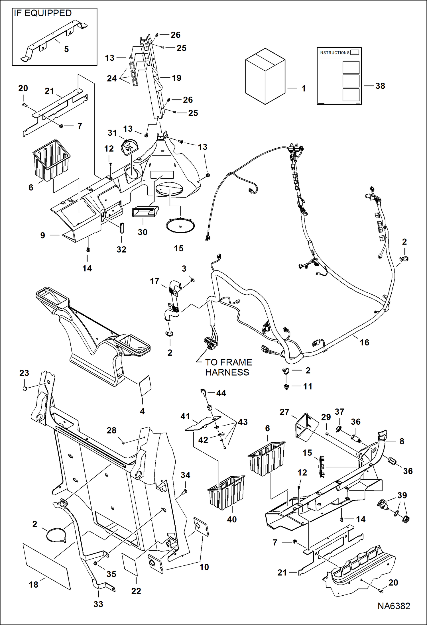 Схема запчастей Bobcat A-Series - DELUXE INTERIOR KIT ACCESSORIES & OPTIONS