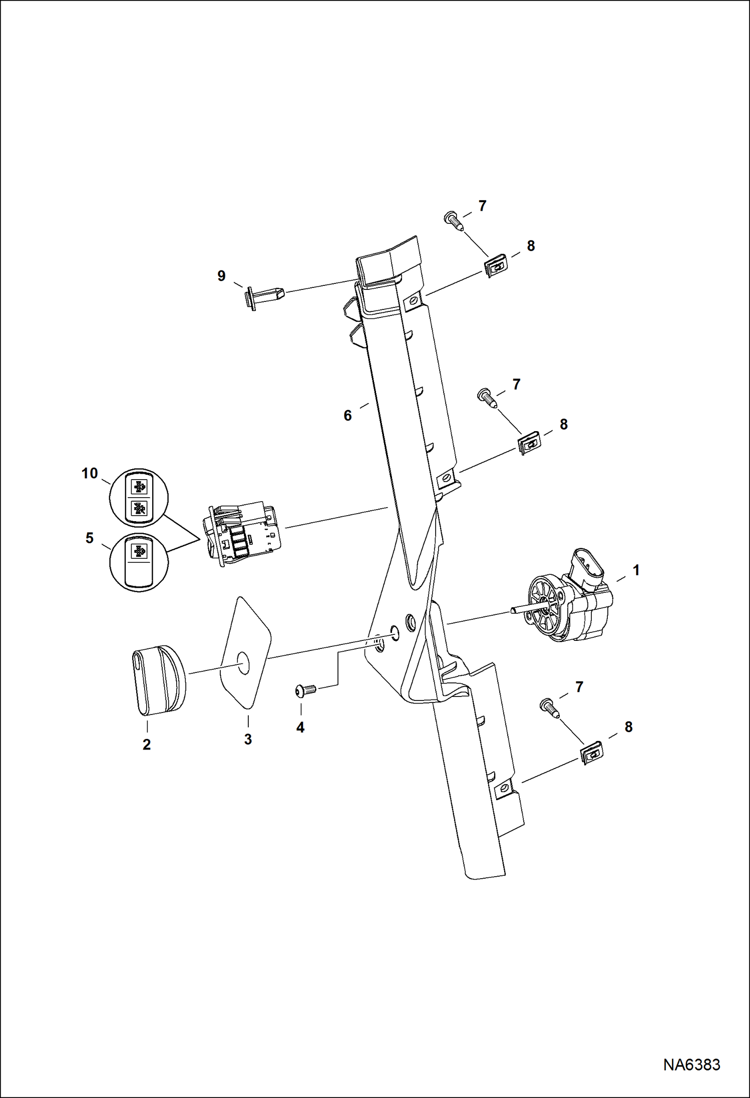 Схема запчастей Bobcat A-Series - ENGINE SPEED CONTROL POWER UNIT