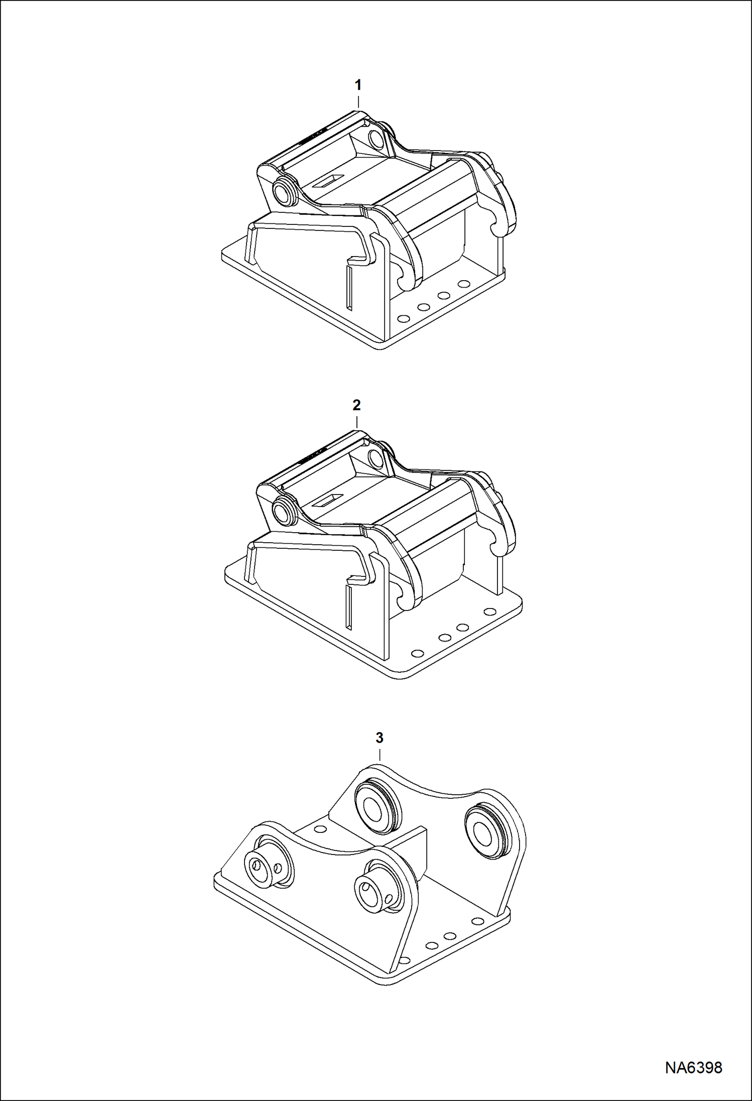 Схема запчастей Bobcat PLATE COMPACTORS - PLATE COMPACTOR (Mounts) (PCF34 AW3H) (PCF64 AVNY) Экскаваторы