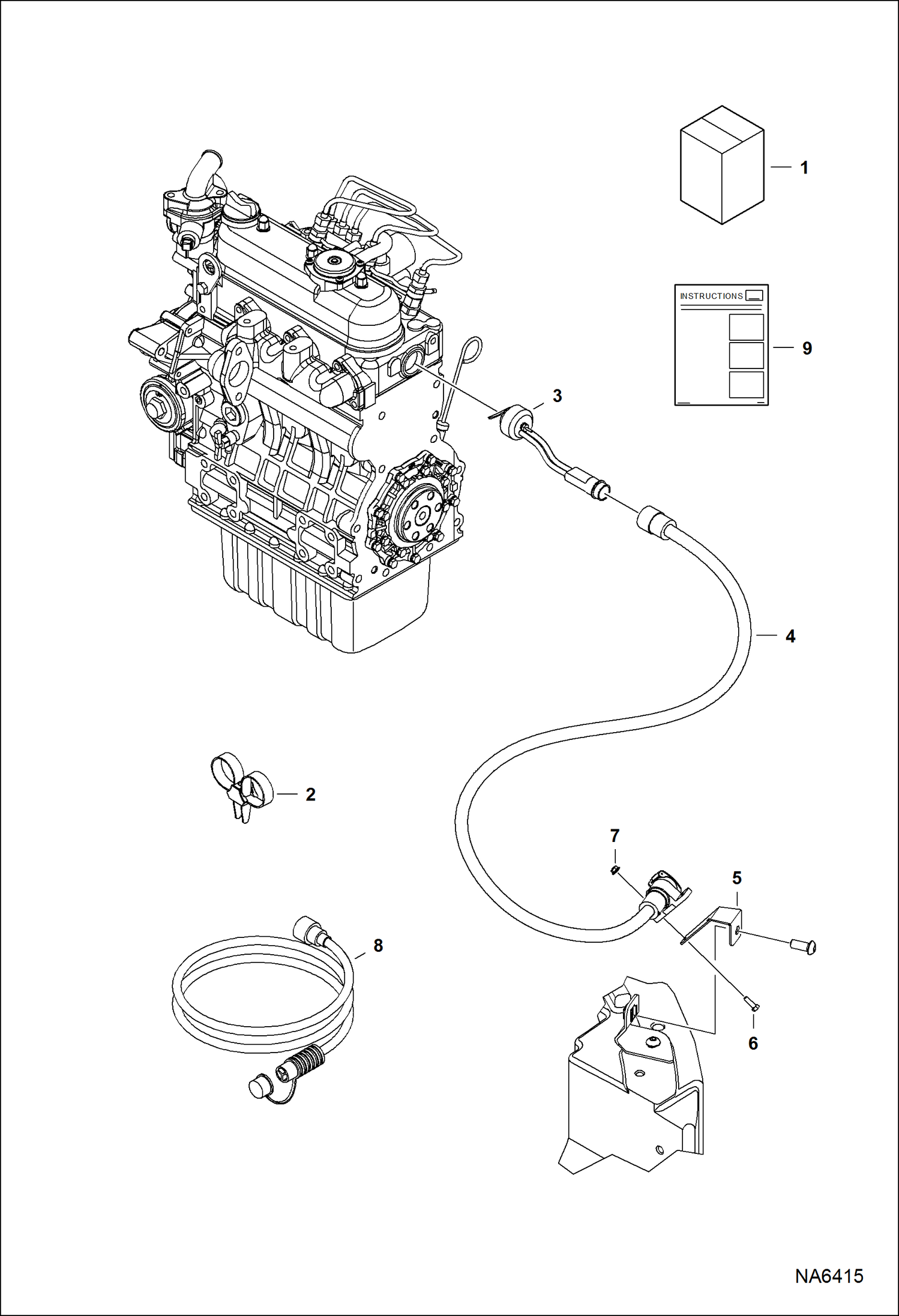 Схема запчастей Bobcat E25 - BLOCK HEATER ACCESSORIES & OPTIONS