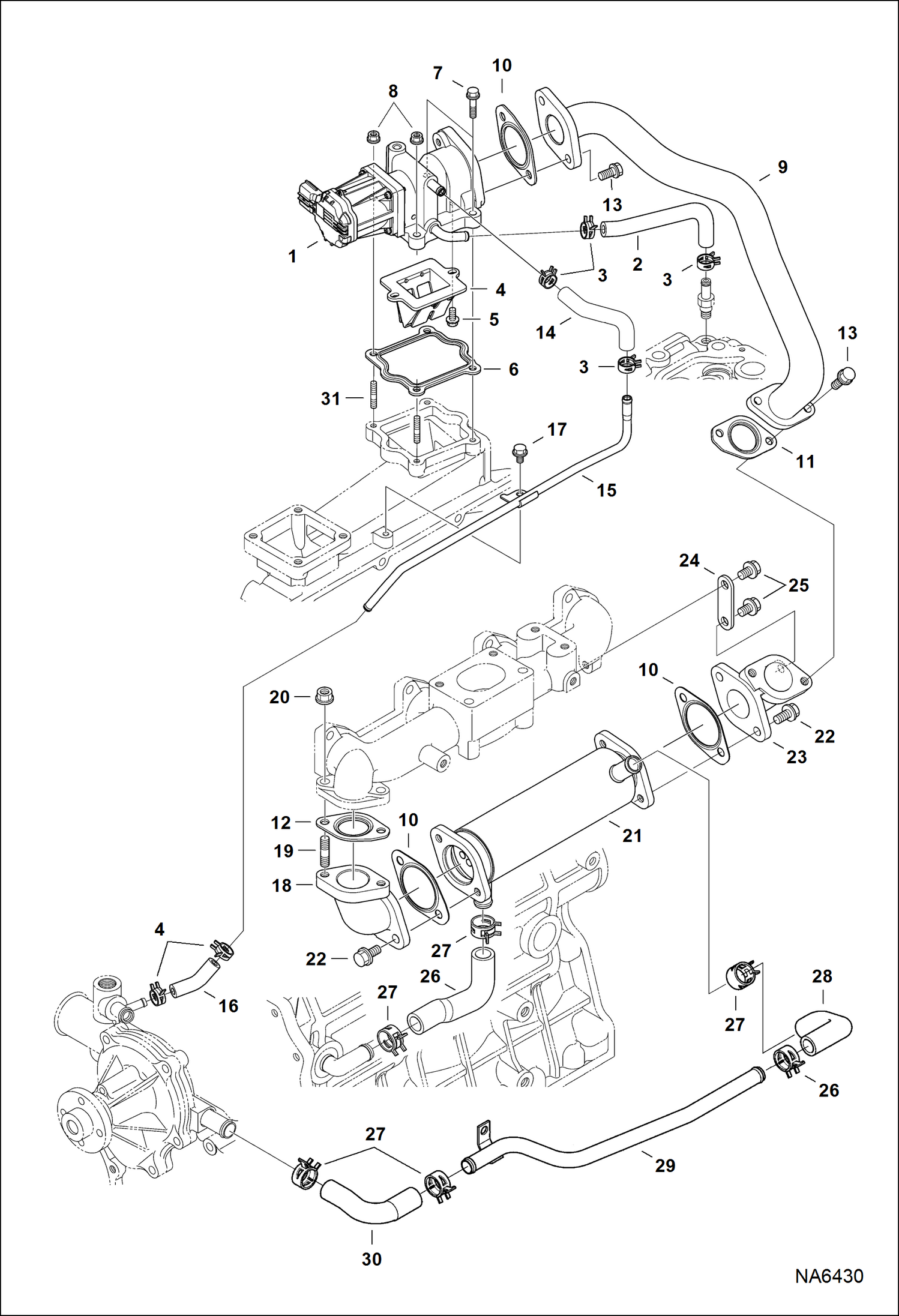 Схема запчастей Bobcat A-Series - EGR VALVE POWER UNIT