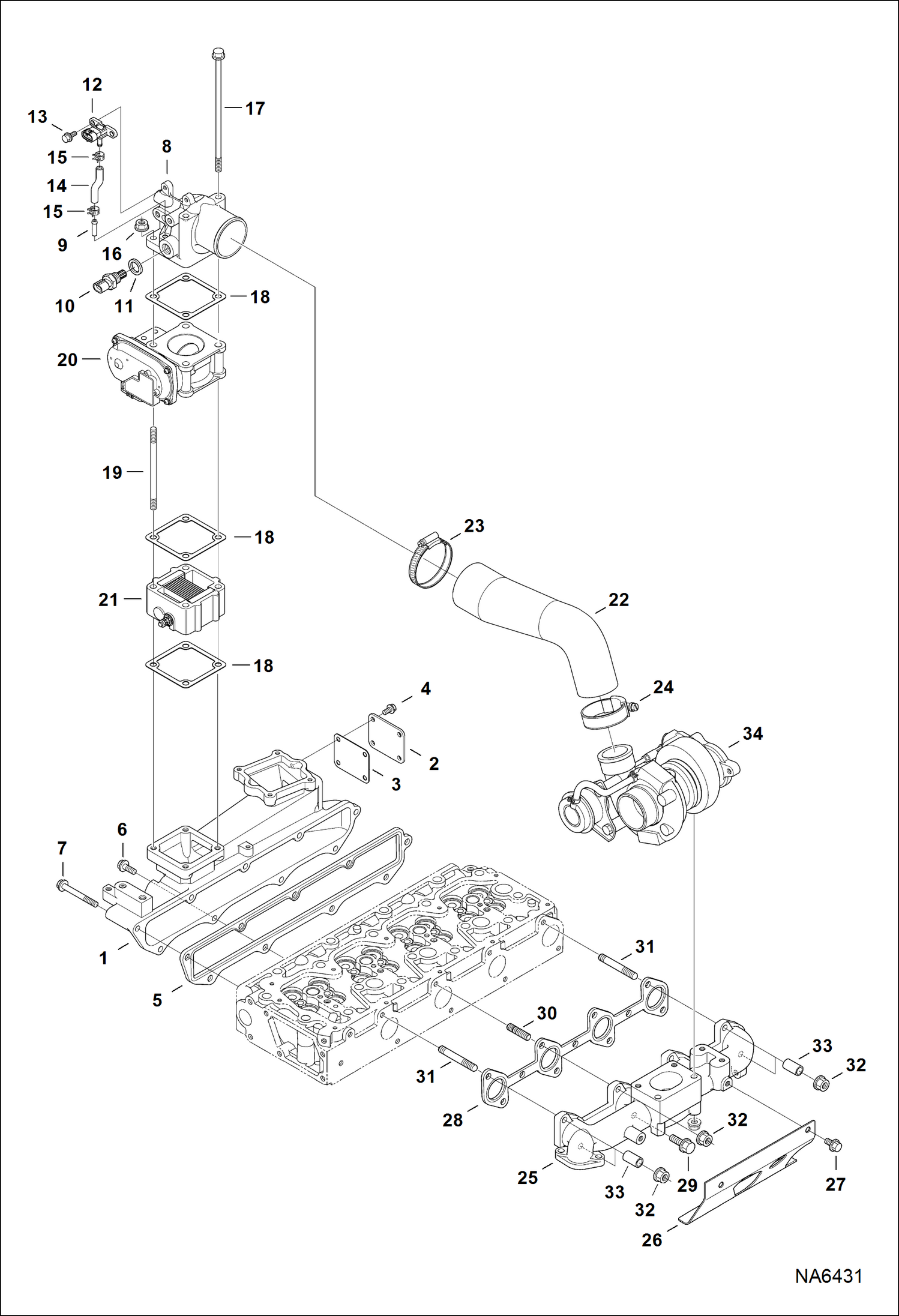 Схема запчастей Bobcat A-Series - MANIFOLDS POWER UNIT