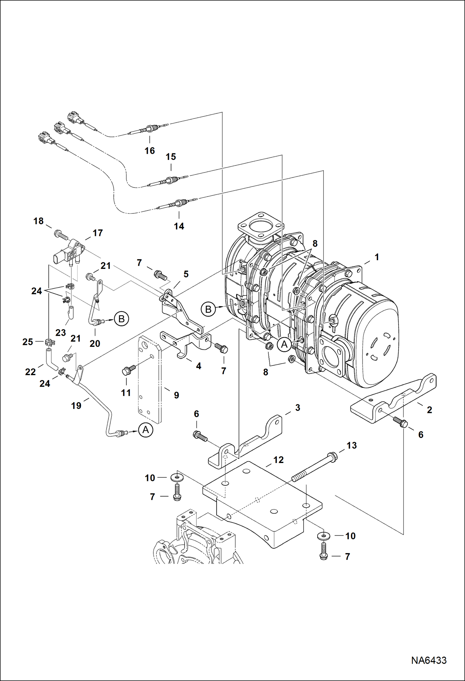 Схема запчастей Bobcat A-Series - DPF (Attaching) POWER UNIT