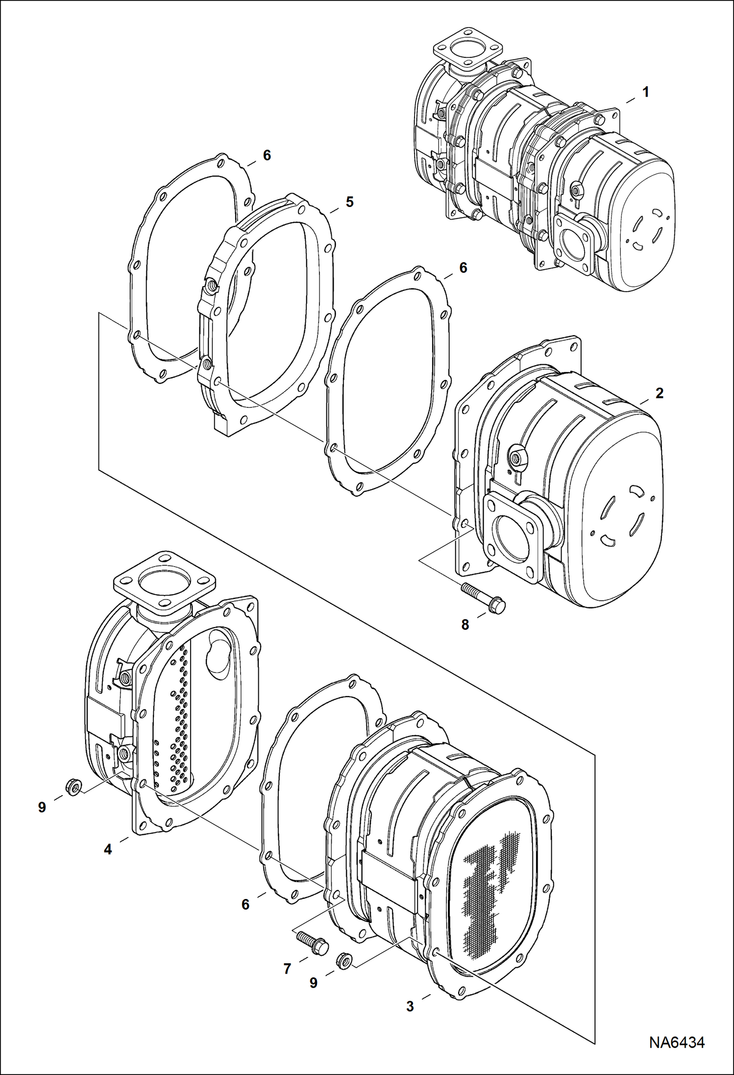 Схема запчастей Bobcat A-Series - DPF (Breakdown) POWER UNIT