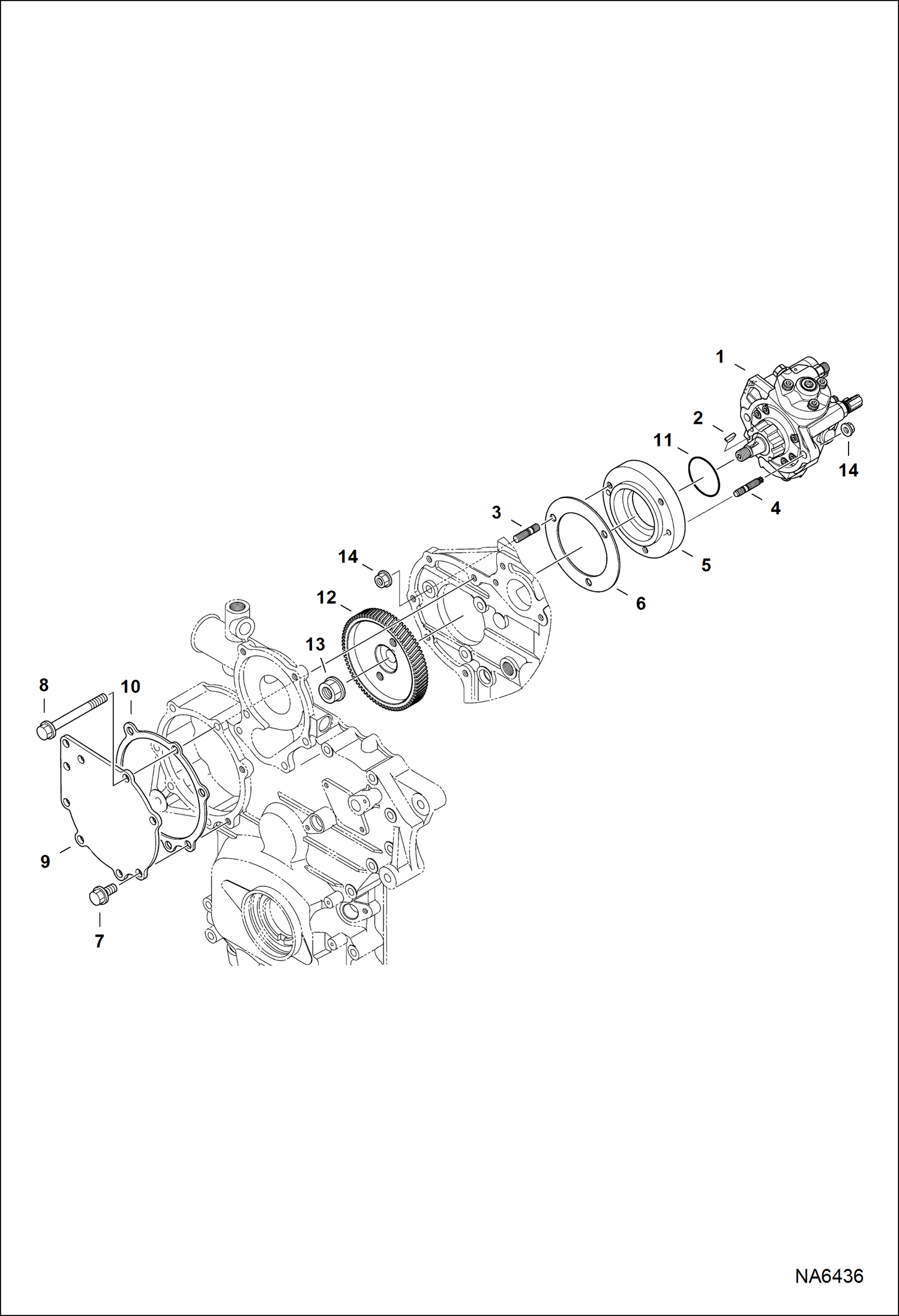 Схема запчастей Bobcat A-Series - FUEL INJECTION SYSTEM (Supply Pump) POWER UNIT