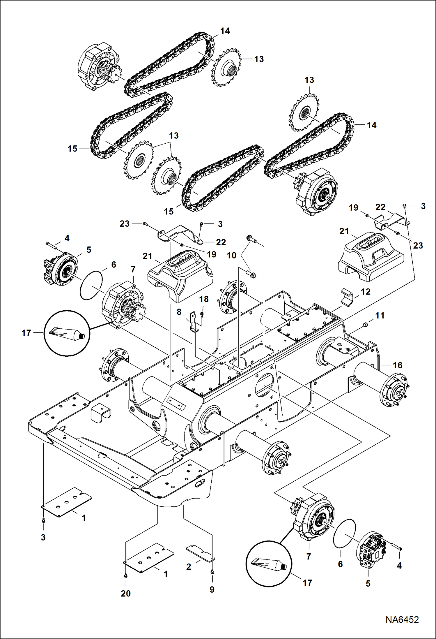 Схема запчастей Bobcat S-Series - DRIVE TRAIN (S/N ATF211001 - 11975, ATF311001 - 11600) DRIVE TRAIN