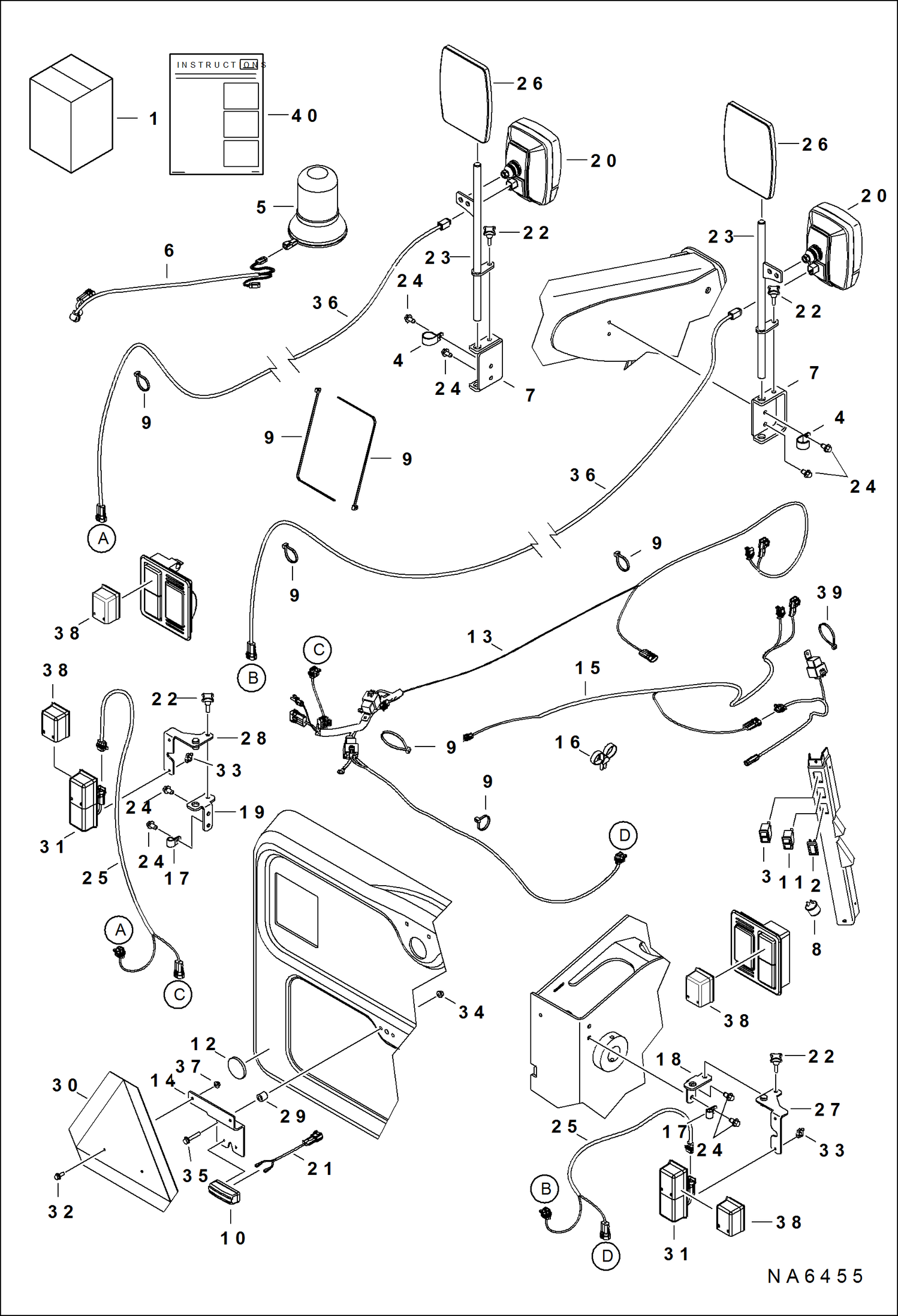 Схема запчастей Bobcat A-Series - EUROPEAN ACCESSORIES (Road Kit) ACCESSORIES & OPTIONS