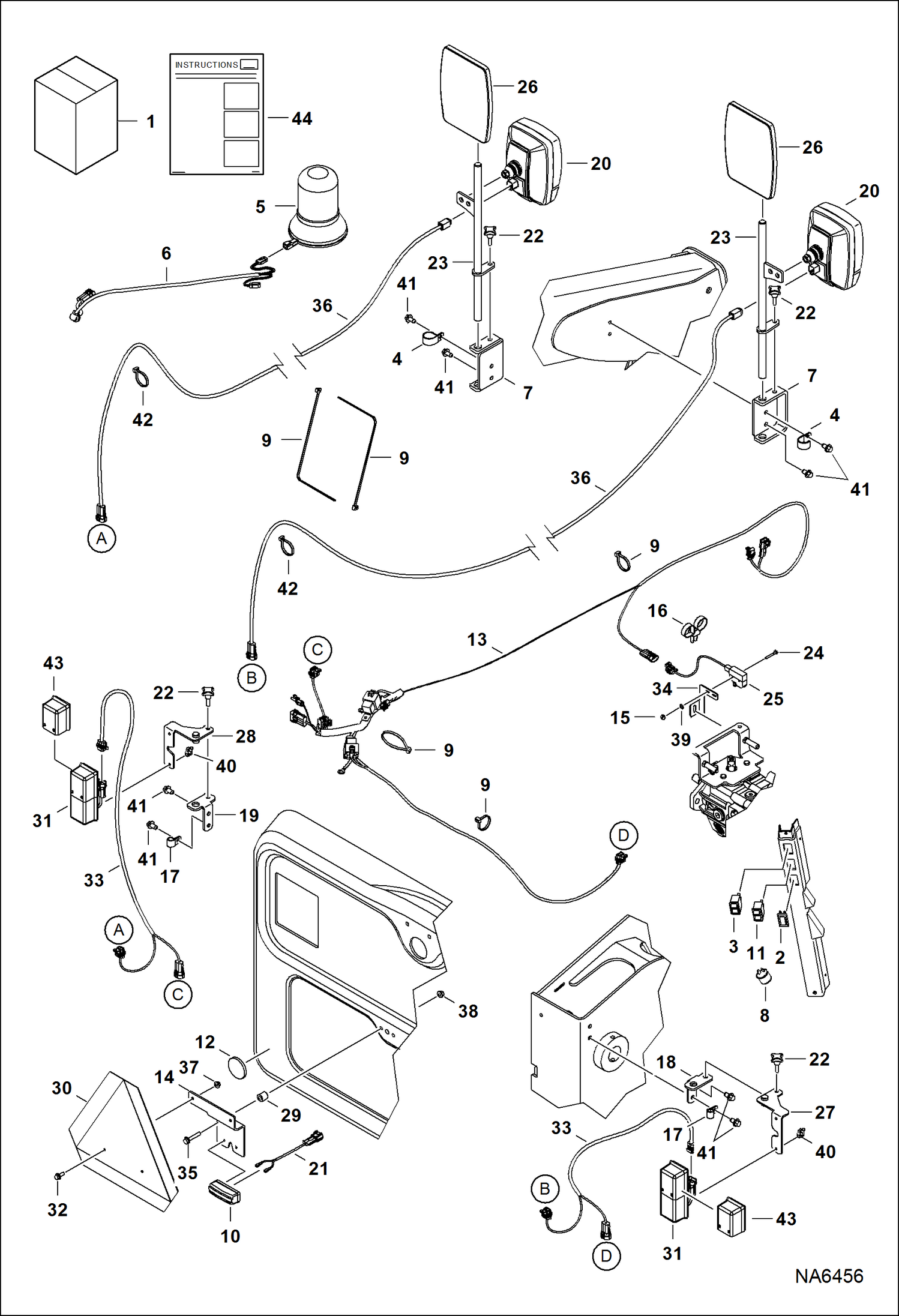 Схема запчастей Bobcat S-Series - EUROPEAN ACCESSORIES (Road Kit) ACCESSORIES & OPTIONS