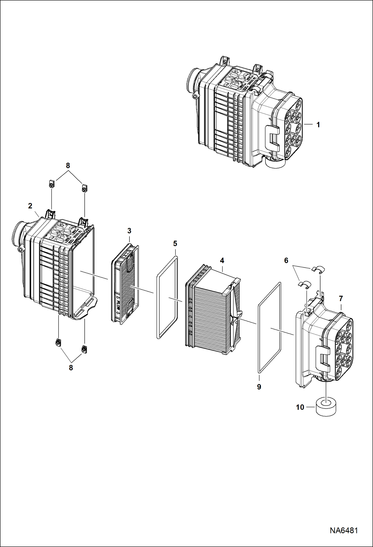 Схема запчастей Bobcat A-Series - AIR CLEANER POWER UNIT